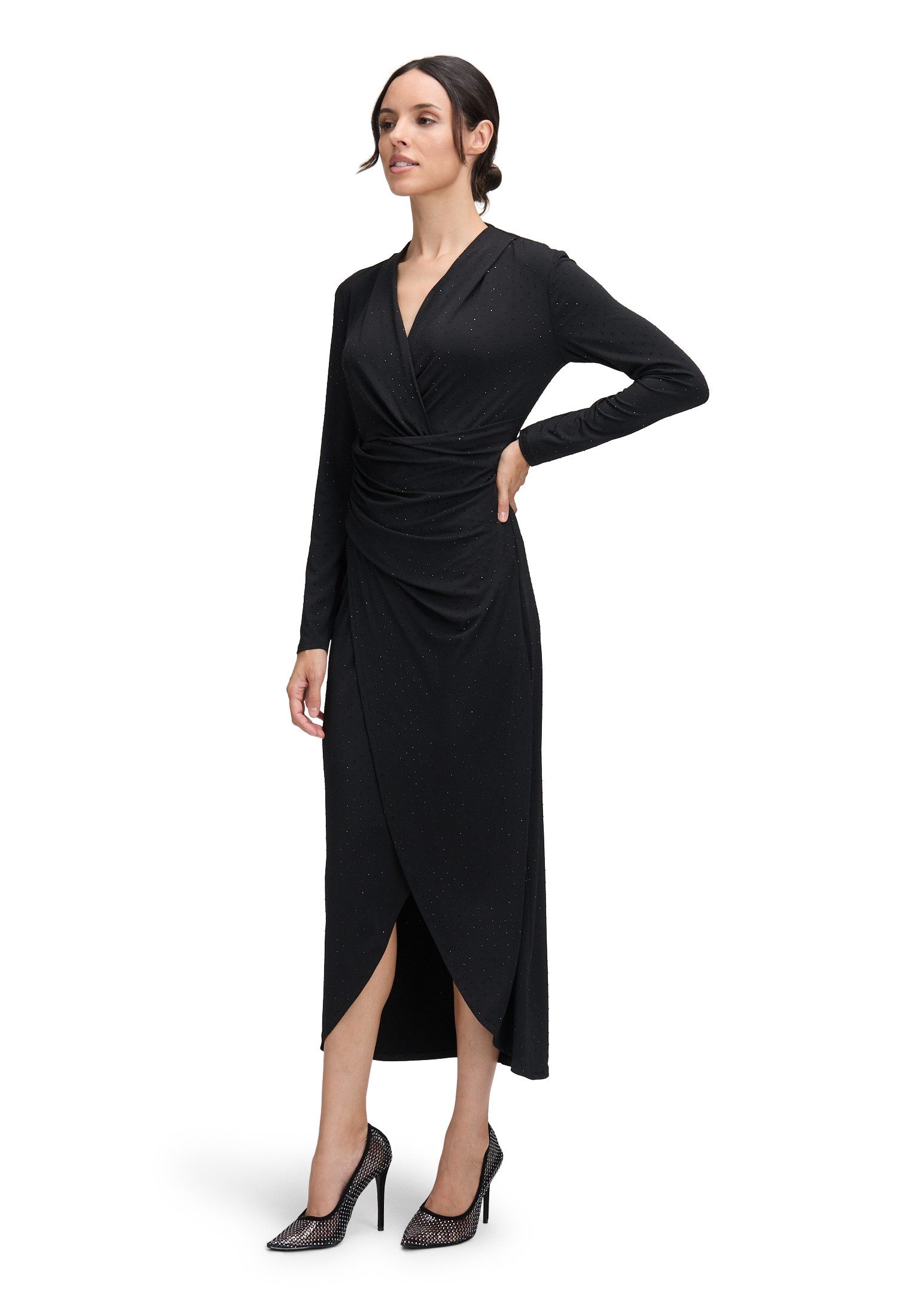 Abendkleid Damen Abendkleid mit V-Ausschnitt