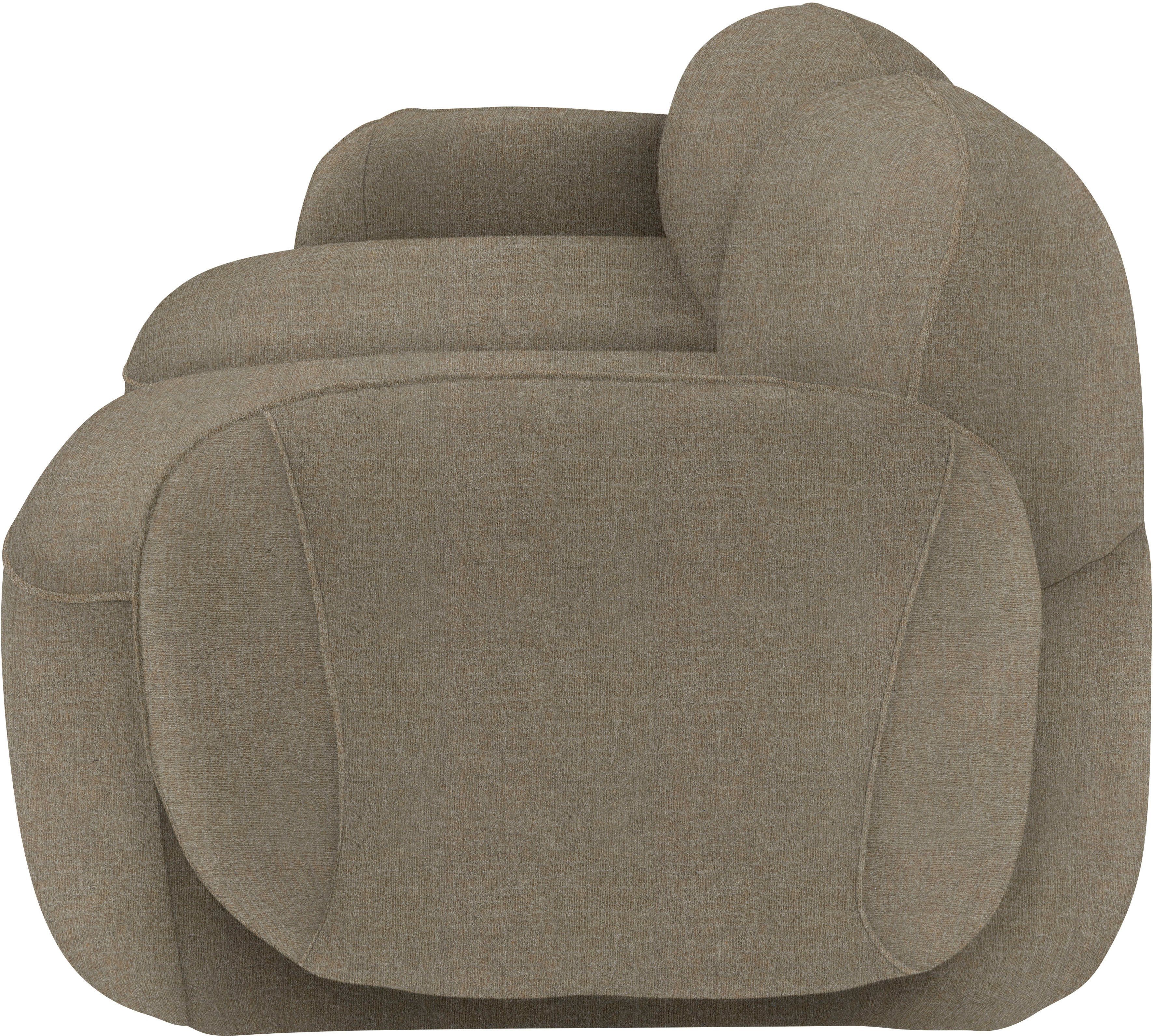 Memoryschaum, Bubble, komfortabel 2,5-Sitzer im furninova skandinavischen Design durch