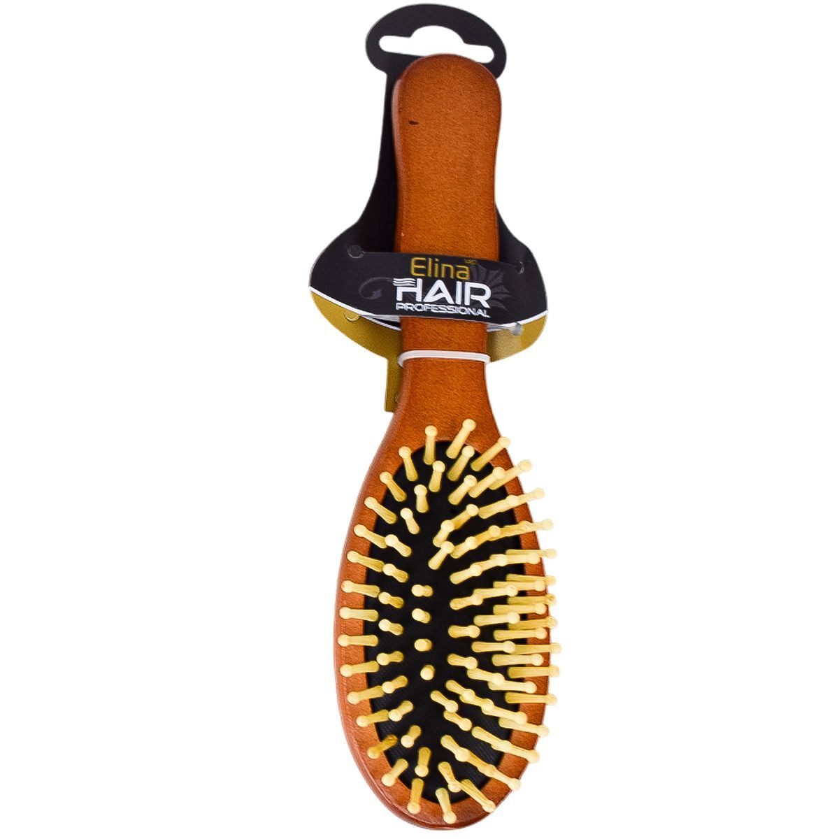 Elina Med Haarbürste Holzoptik Haarbürste zum Kämmen von Frisuren ca. 22 cm Massagebürste, 1-tlg., mit Holzgriff
