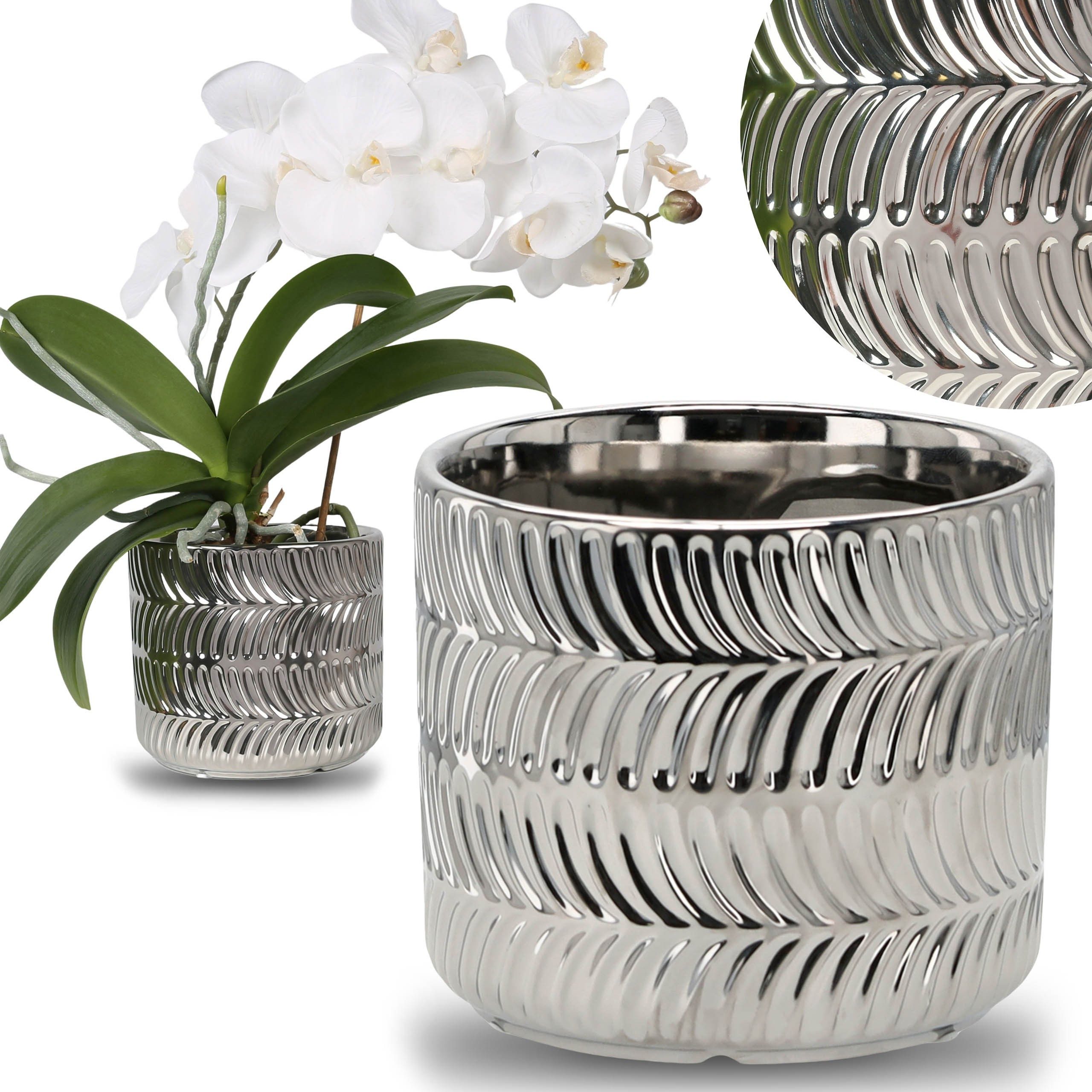 Silberne Übertöpfe kaufen » Silberne Blumenübertöpfe OTTO