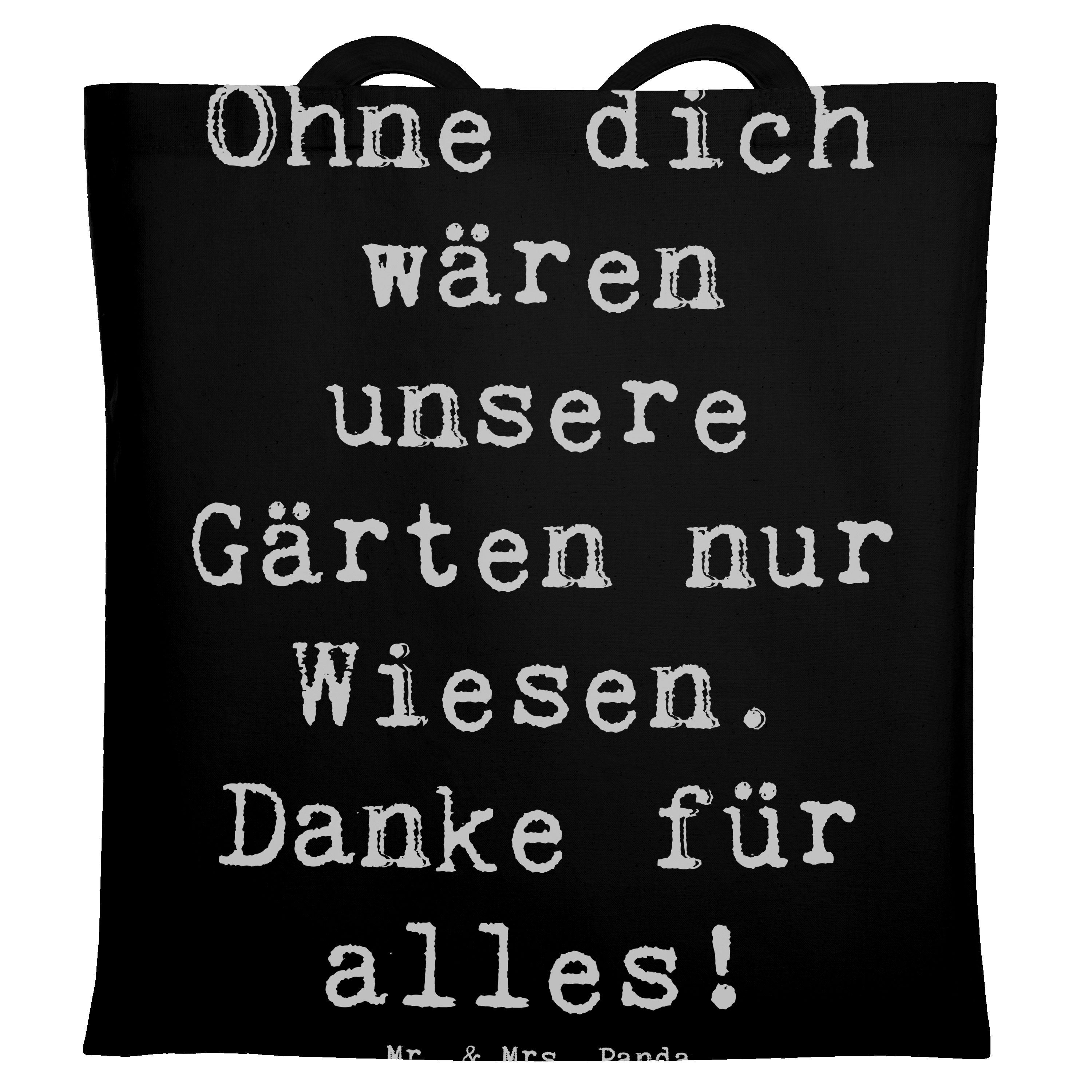 Tragetasche Dankbarer Gärtner - Schwarz - Geschenk, Unsere Gärten, Dankeschön, Au