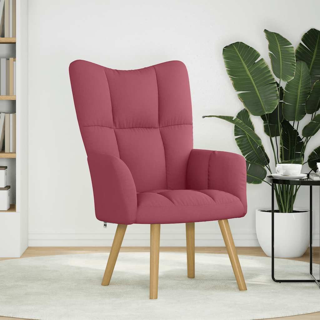 vidaXL Sessel Relaxsessel Stoff Weinrot (1-St) günstig online kaufen
