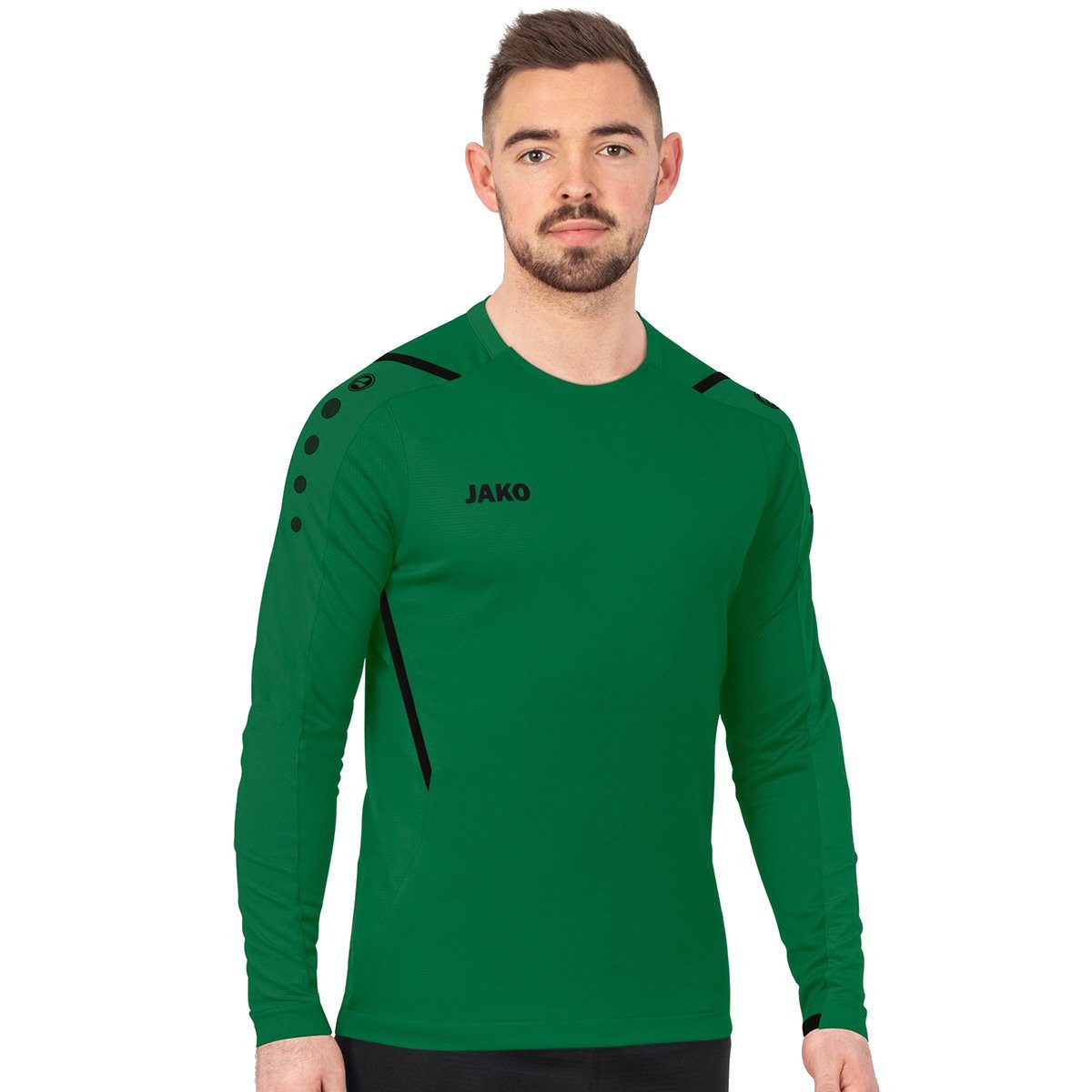 Jako Langarmshirt (Sweat) Challenge - optimale Bewegungsfreiheit - grün Herren