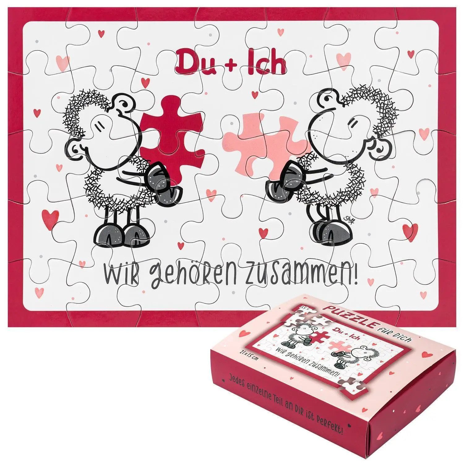 Sheepworld Puzzle Sheepworld Puzzle aus 35 Teilen "Du + Ich, Wir gehören zusammen", 35 Puzzleteile
