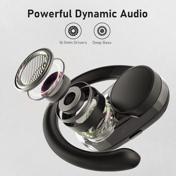 Ankbit E35 Open Bluetooth 5.3 mit ENC Call Noise Cancelling, 60Std Spielzeit In-Ear-Kopfhörer (Natürlicher Klang für ein unvergleichliches Hörerlebnis., IPX5 Kabellose Earbuds mit 4 mikrofon, Air Conduction für Sport Läufer)