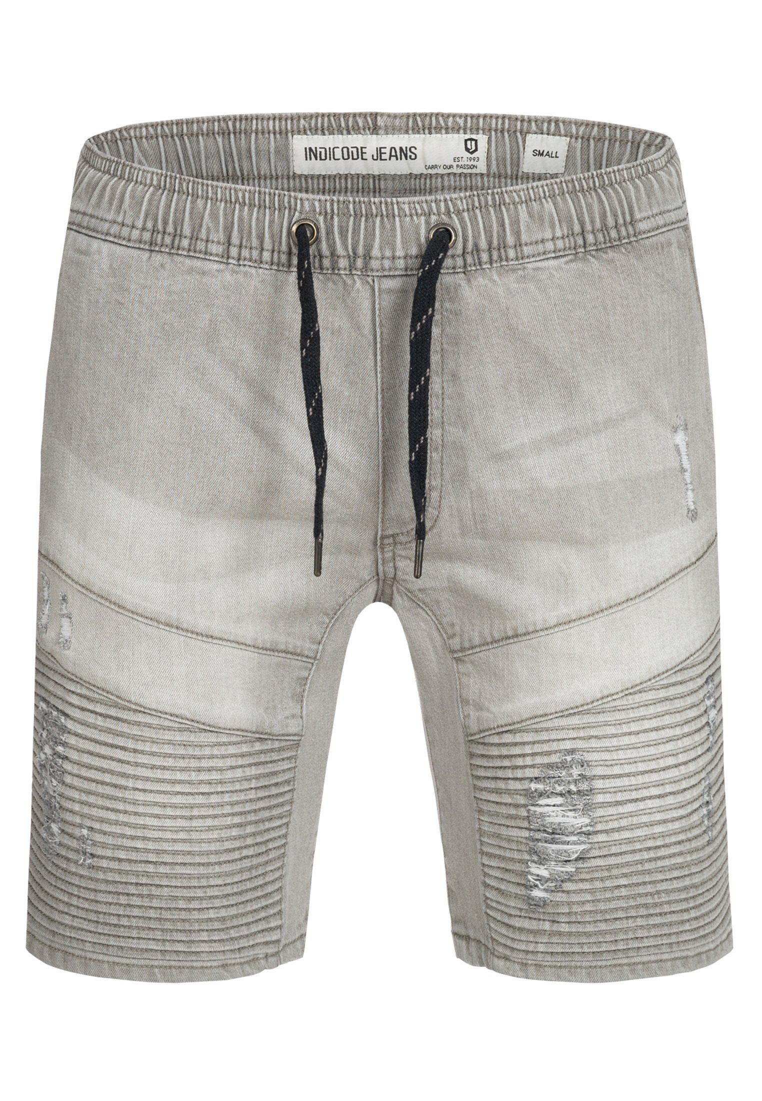 Indicode Jeansshorts Ernest aus elastischer Baumwoll-Qualität günstig online kaufen