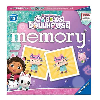 Ravensburger Spiel, Memory Mini Memory® Gabby´s Dollhouse 48 Bildkarten Ravensburger