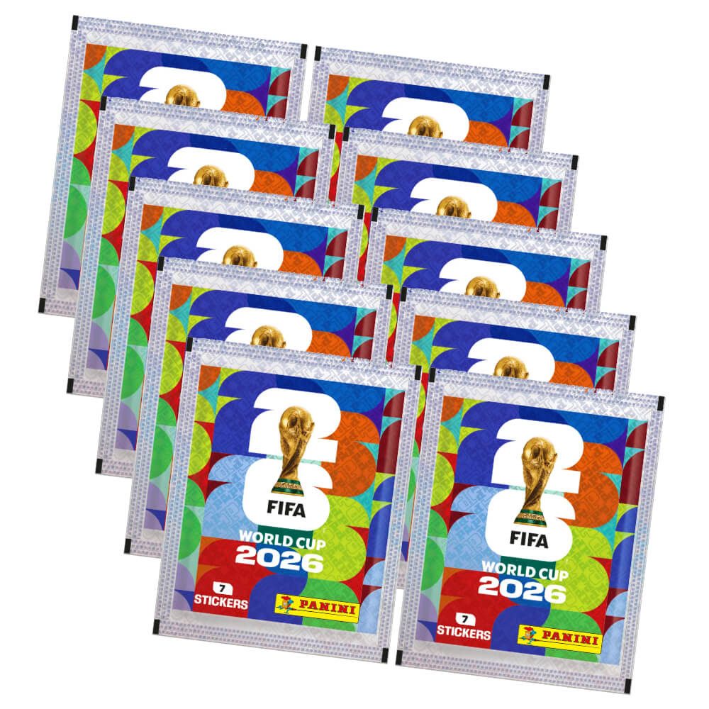 Panini Sammelkarte Fifa World Cup 2026 Sticker - WM Sammelsticker, - 10 Tüten