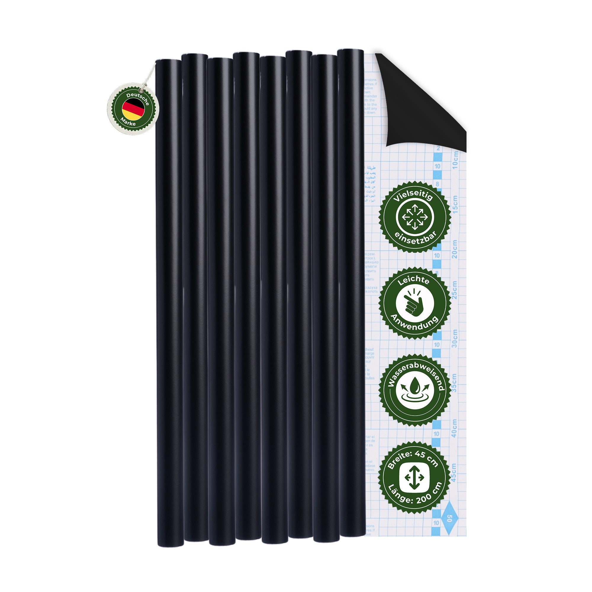 Veluxis Möbelfolie Veluxis® Möbelfolie für Küche & Bad, (8St), selbstklebend & reißfest – wasserfest & hitzebeständig