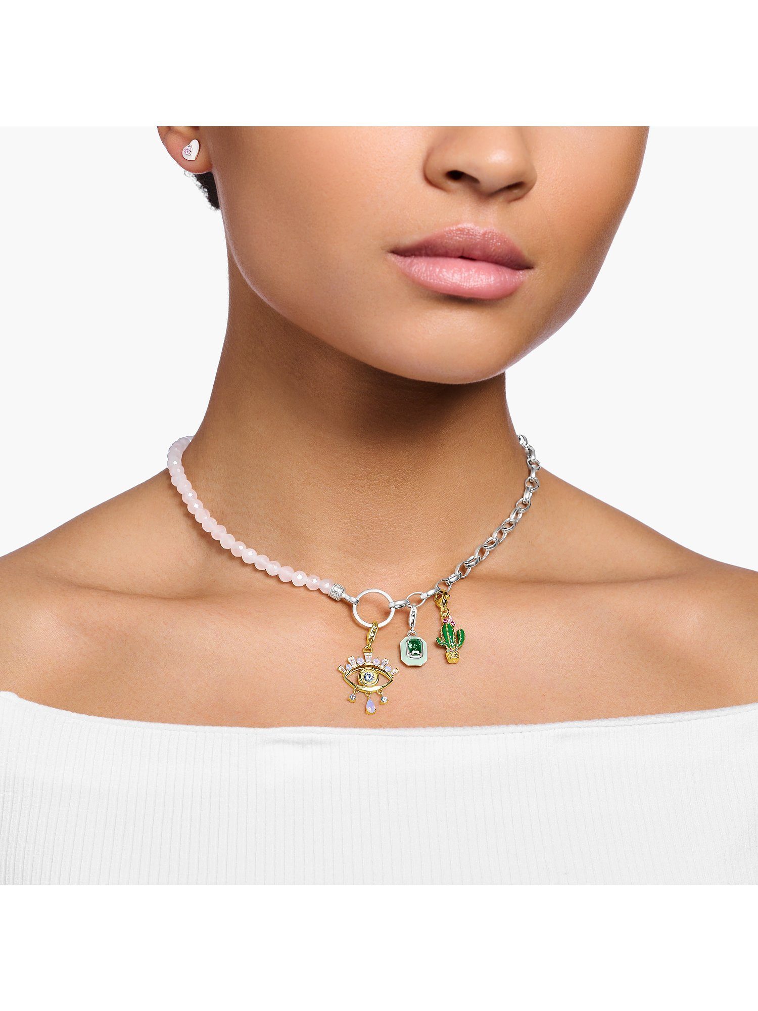 THOMAS SABO Silberkette rosa...