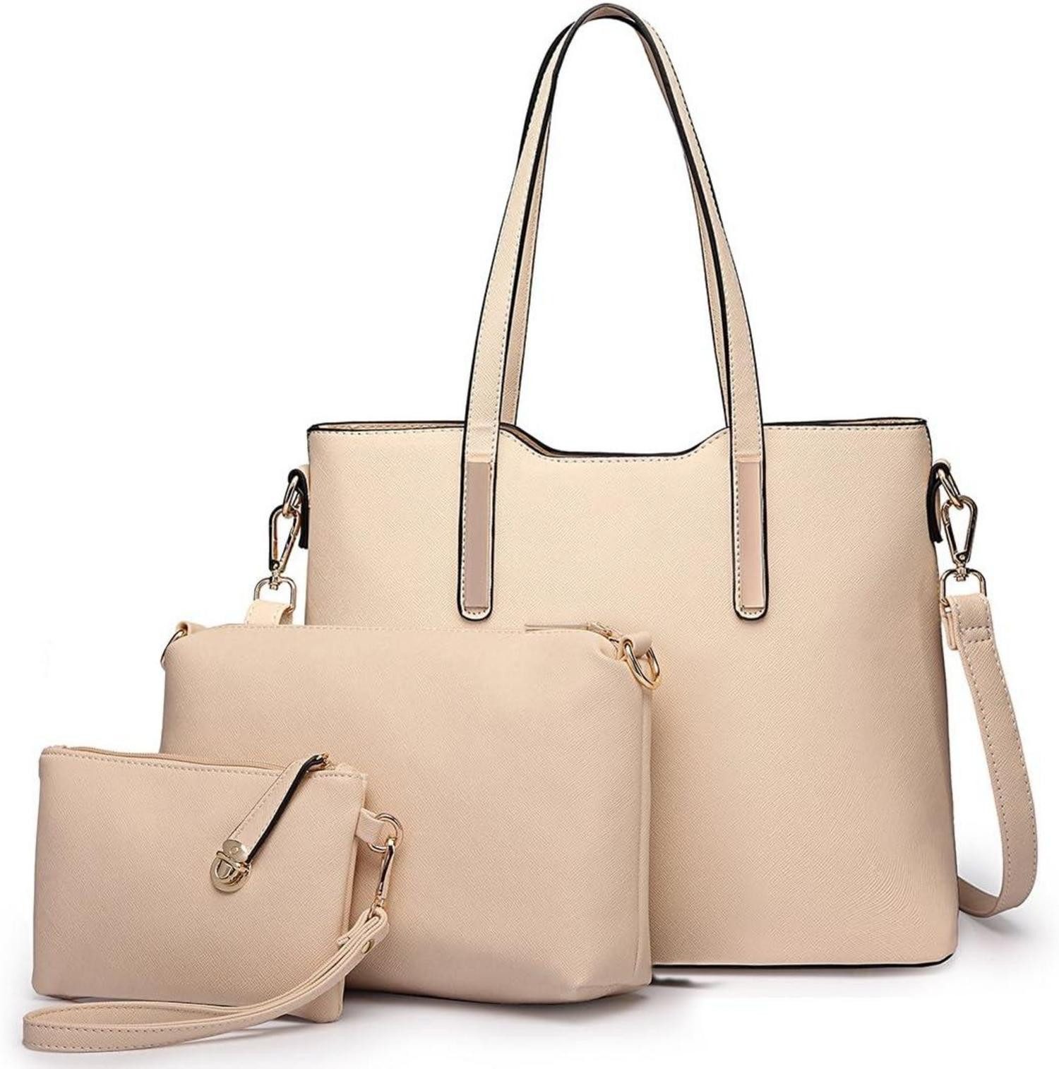 Handtasche Damen Handtasche Schultertasche Shopper Set Henkeltasche PU Leder