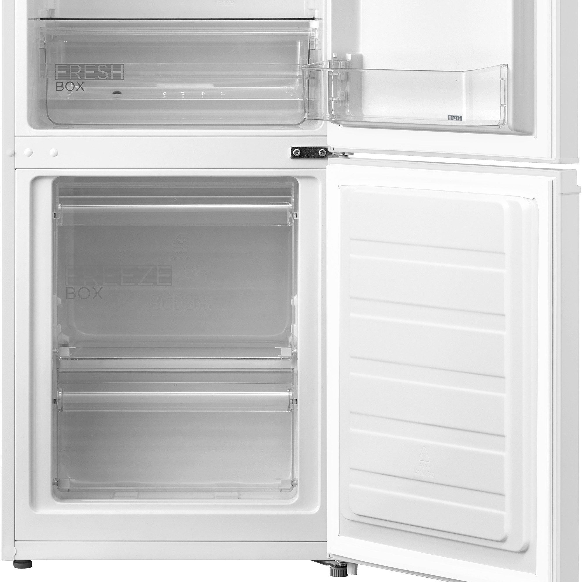 comfee Kühl-/Gefrierkombination RCB359WH2, 177,3 cm hoch, 54,7 cm breit, 55cm cm breit, Wendetür, LED-Beleuchtung, 4 Sterne Gefrierfach