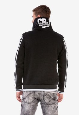 Cipo & Baxx Sweatshirt mit hochabschließendem Kragen