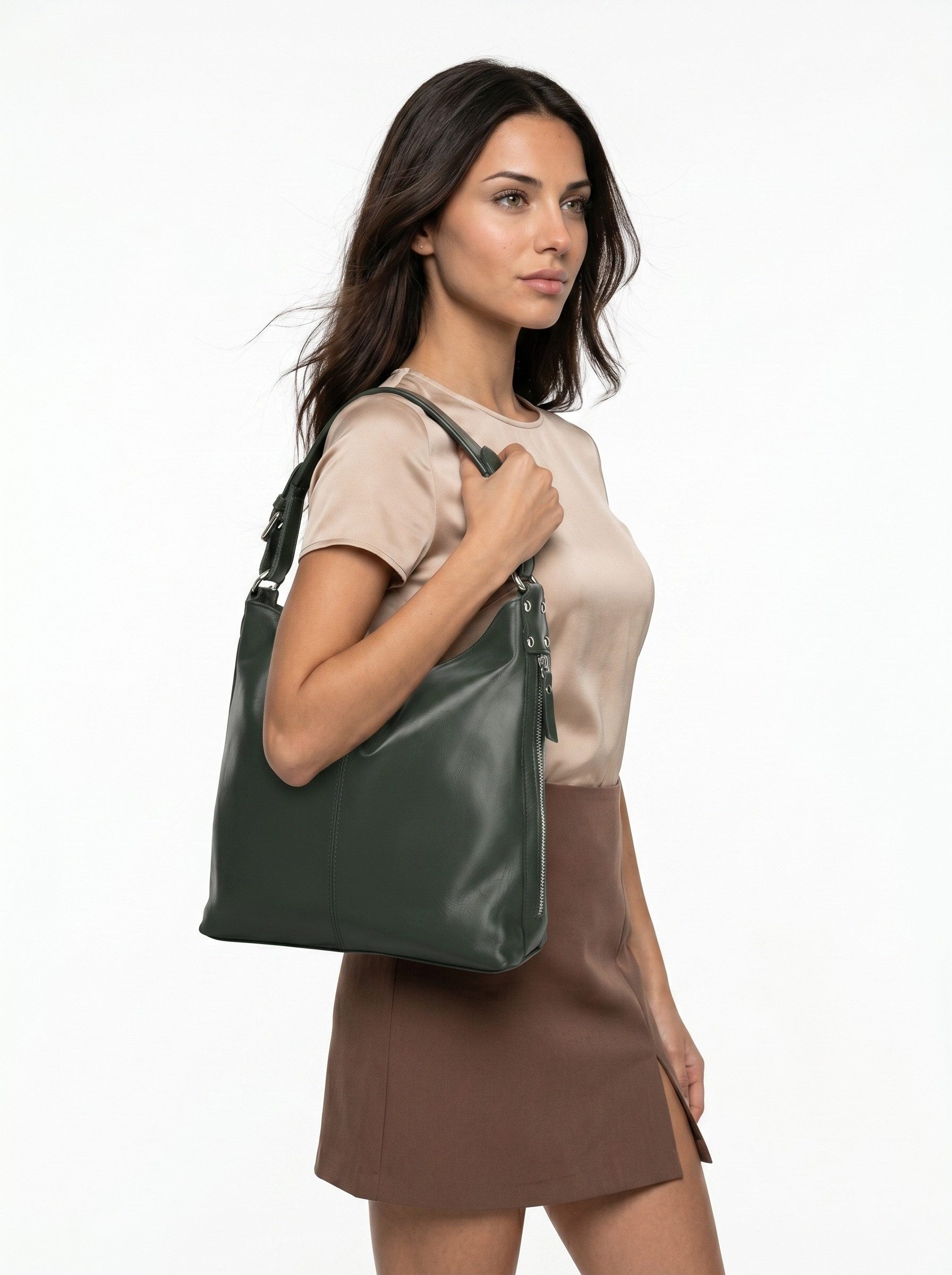 Samantha Look Henkeltasche, echt Leder, Made in Italy