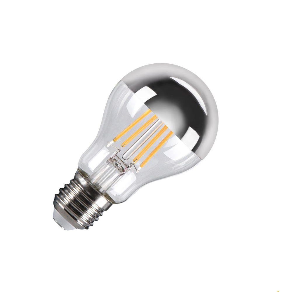 7,5W A60 - SLV Leuchtmittel chrom Leuchtmittel E27 in LED-Leuchtmittel 180° CRI90 dimmba, n.v, LED warmweiss, 2700K Birne