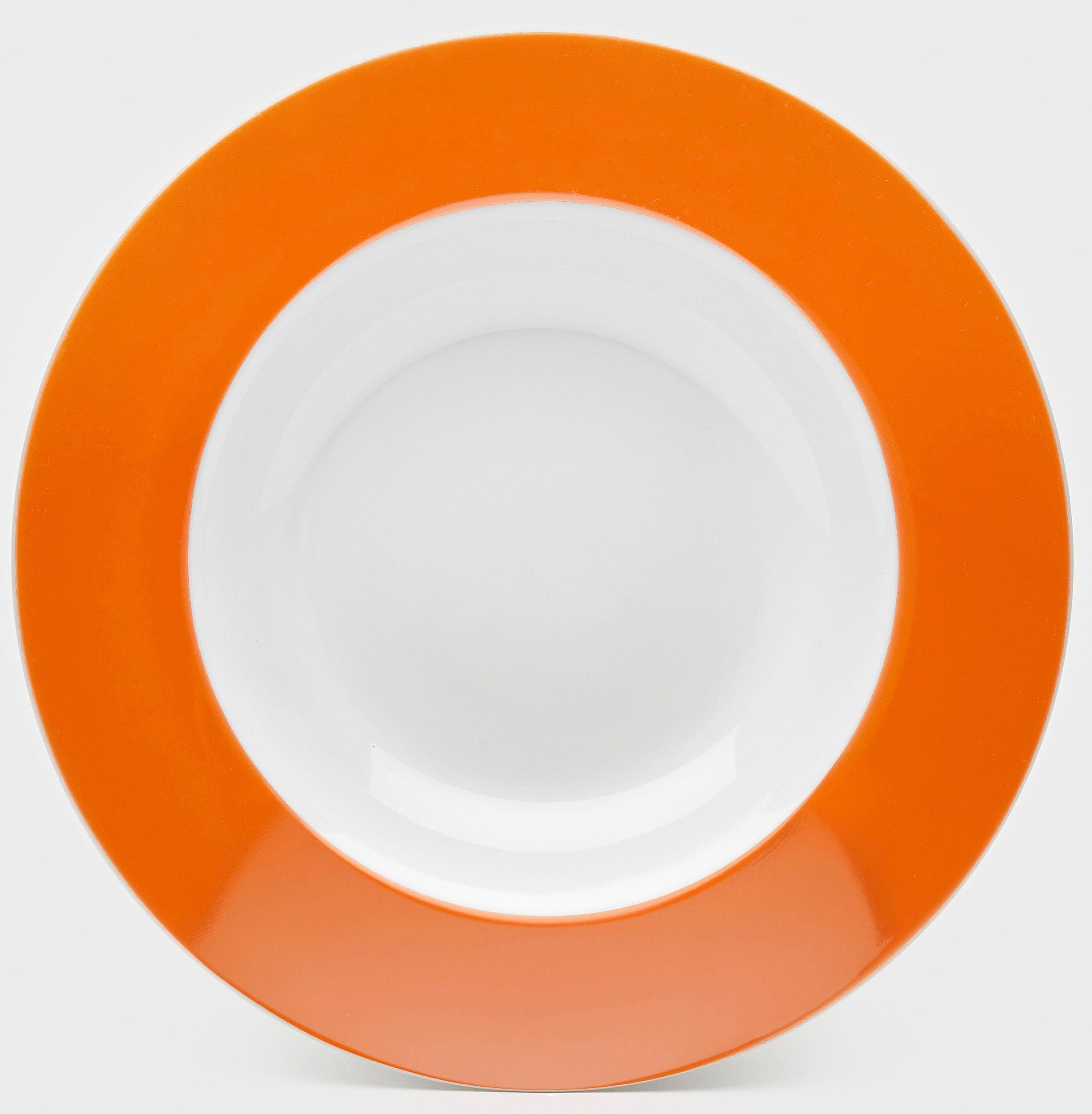 van Well Suppenteller Teller Set, Vario, (6 St), Porzellan, spülmaschinen- und mikrowellengeeignet, Ø 21,5 cm