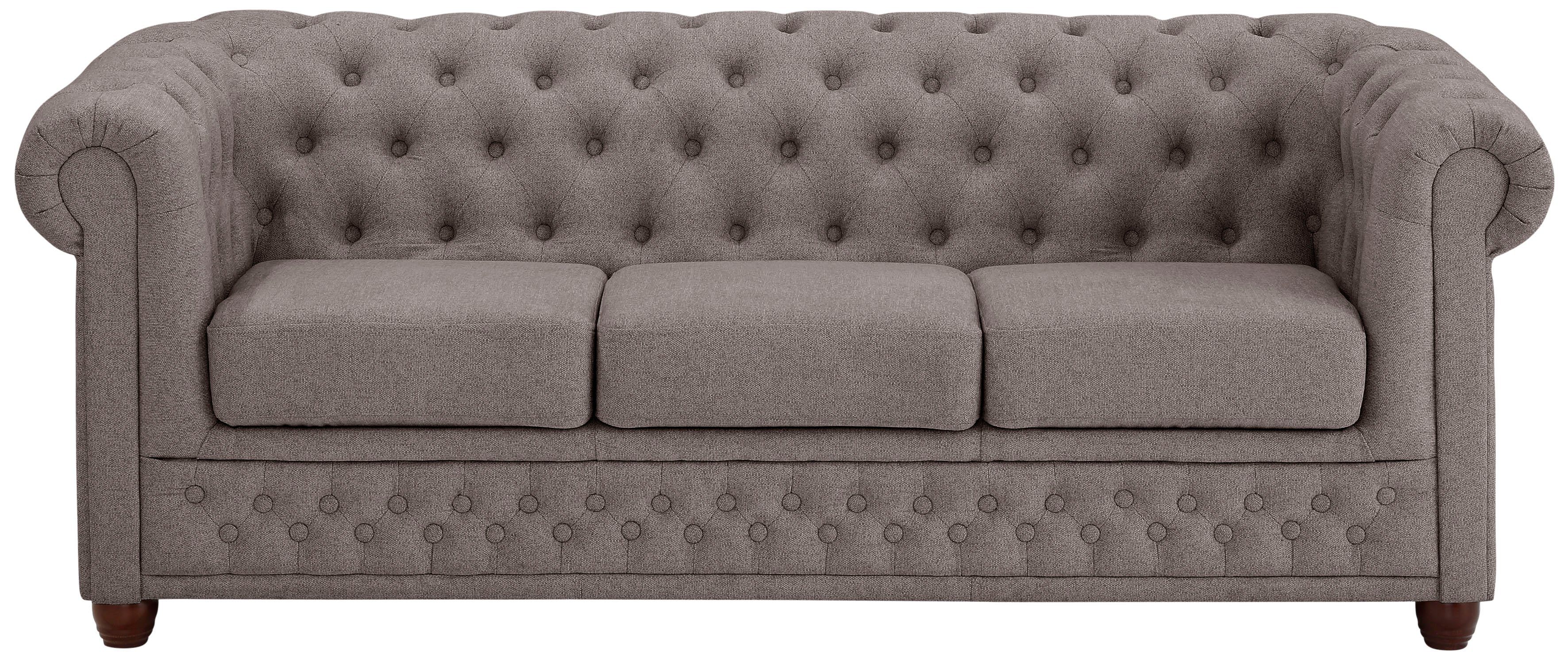 Home affaire Chesterfield-Sofa New Castle, mit hochwertiger Knopfheftung in Chesterfield-Design, B/T/H: 203/86/72