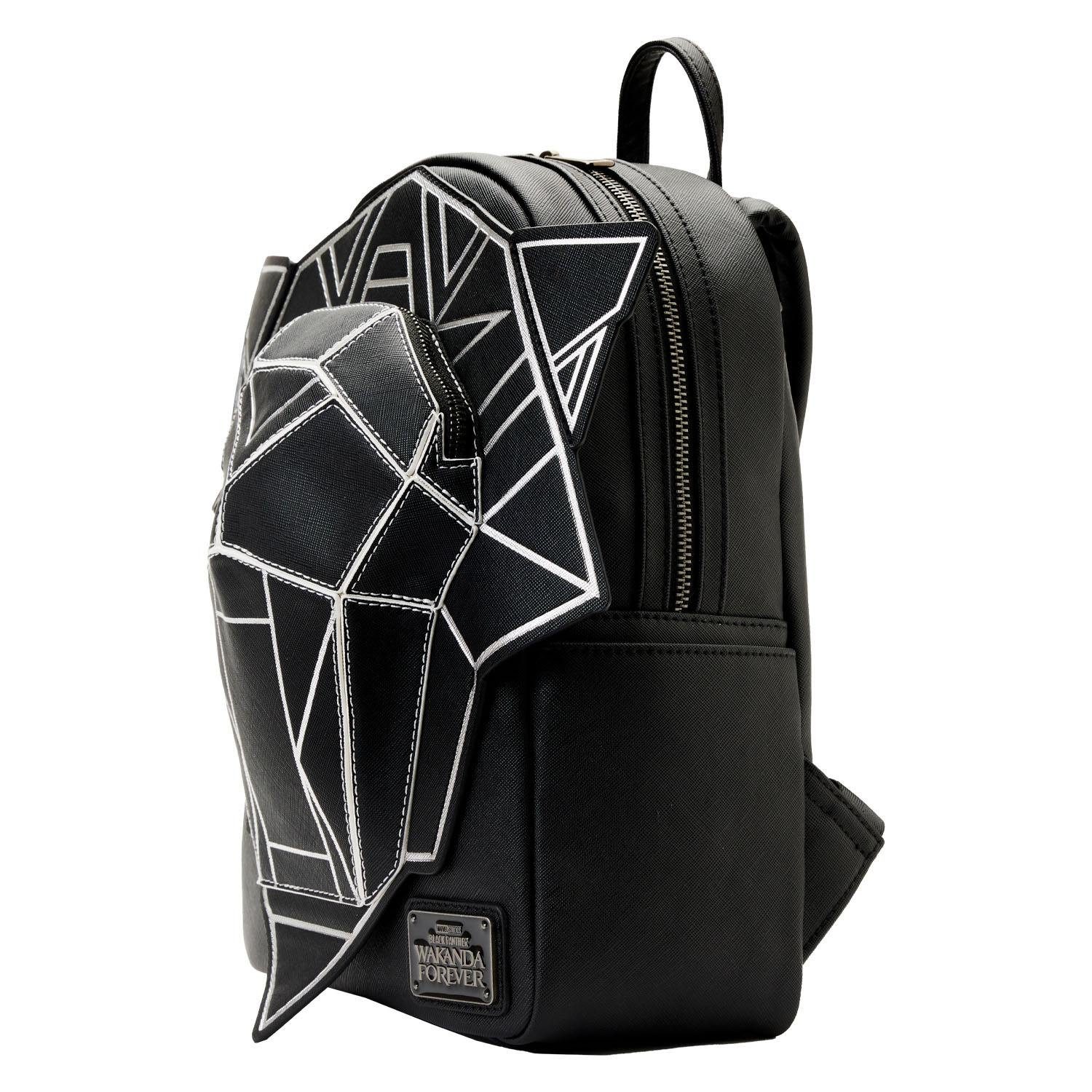 Loungefly Minirucksack Marvel by Loungefly Rucksack Black Panther Wakanda Forever (1-tlg), hochwertig und detailliert