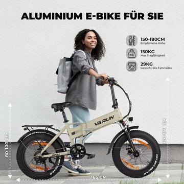 DOTMALL E-Bike Faltbares E-Bike 20 Zoll 250W VARUN 48v13AH Berg- und Flachstraßen