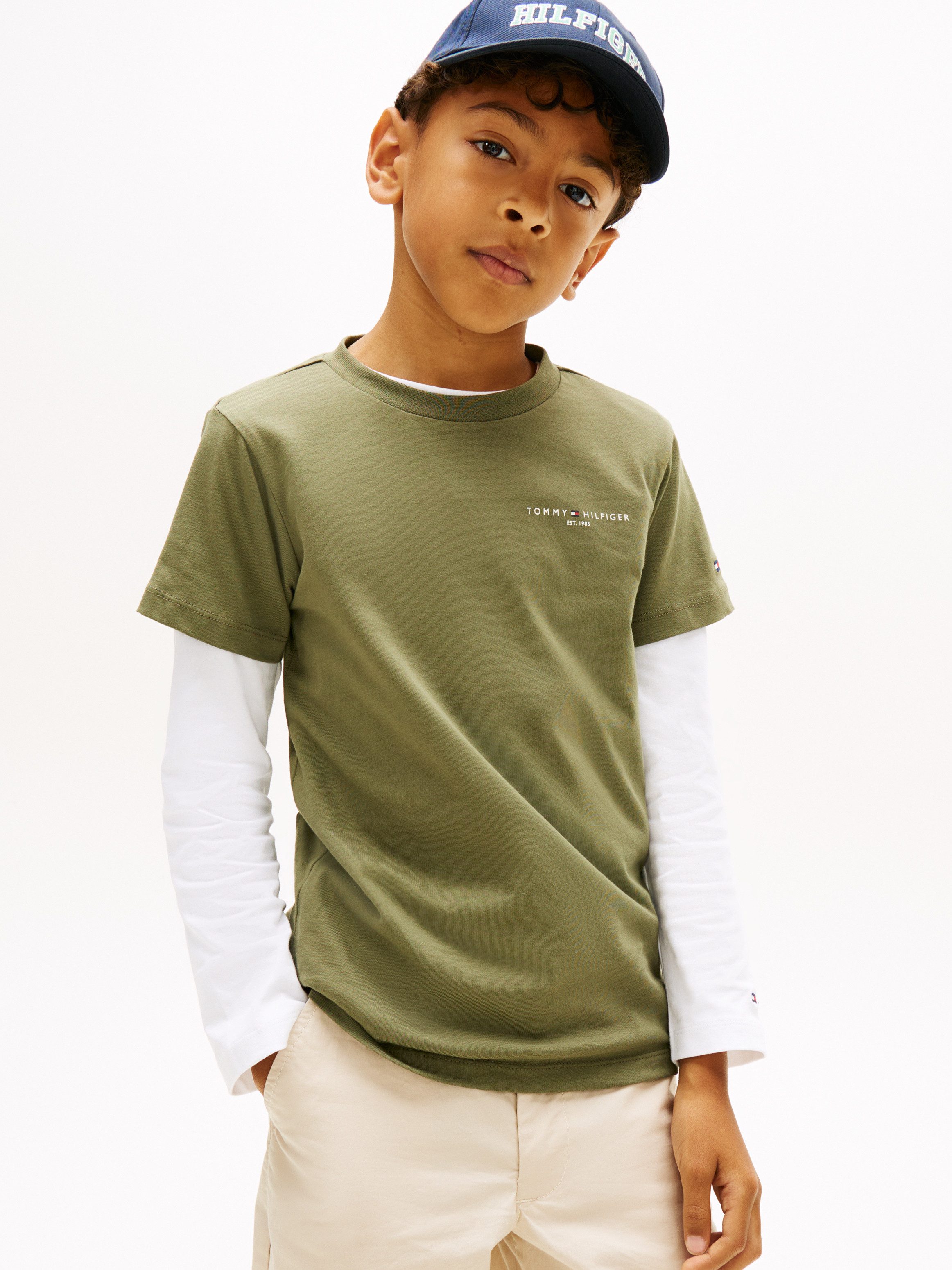 Tommy Hilfiger T-Shirt MINI CORP T-SHIRT Kinder bis 16 Jahre, Rundhals