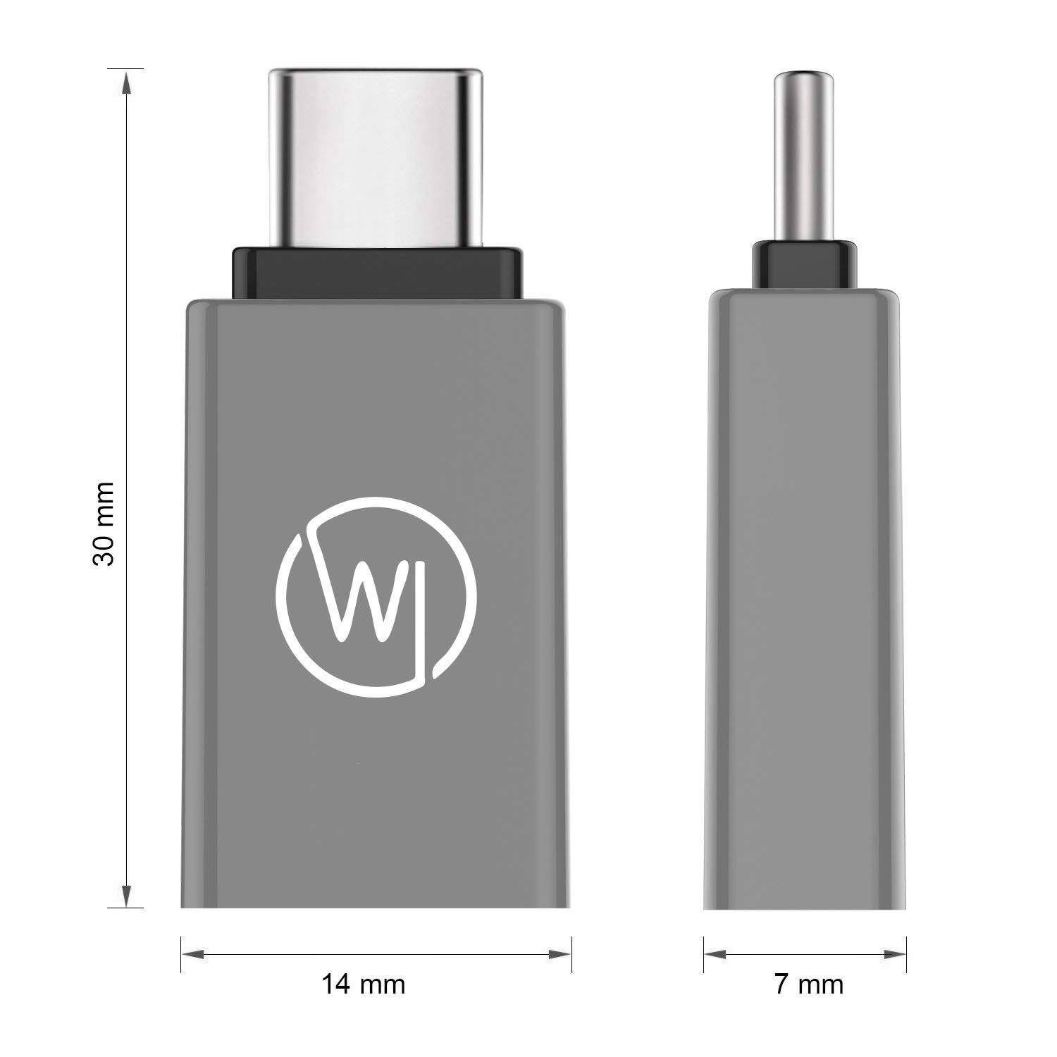 Wicked Chili 2x USB-C OTG Adapter für iPad Pro / Air, MacBook USB-Adapter USB-C zu USB-A, für iPad Pro (2018 2020 2021), Air 2021 / Macbook und Macbook Air mit – Bild 4 von 5
