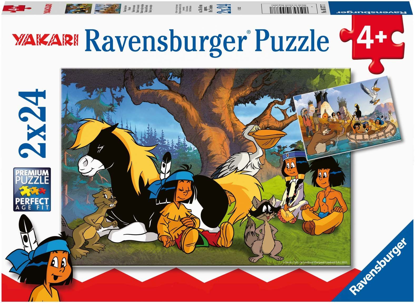 weltweit FSC® - Made 24 Puzzle Ravensburger Freunde, in seine Europe, - schützt Puzzleteile, Wald und Yakari