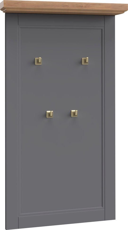 OTTO home Garderobenpaneel Tara (H/B/T): 115/65/13cm), hochwertig UV lackiert, Metallhaken