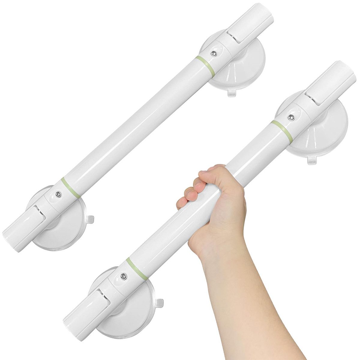 LAPAPRO Haltegriff Haltegriff für die Dusche, 2er-Pack, Haltegriffe mit Saugnapf, für Badewanne und Dusche, 35cm