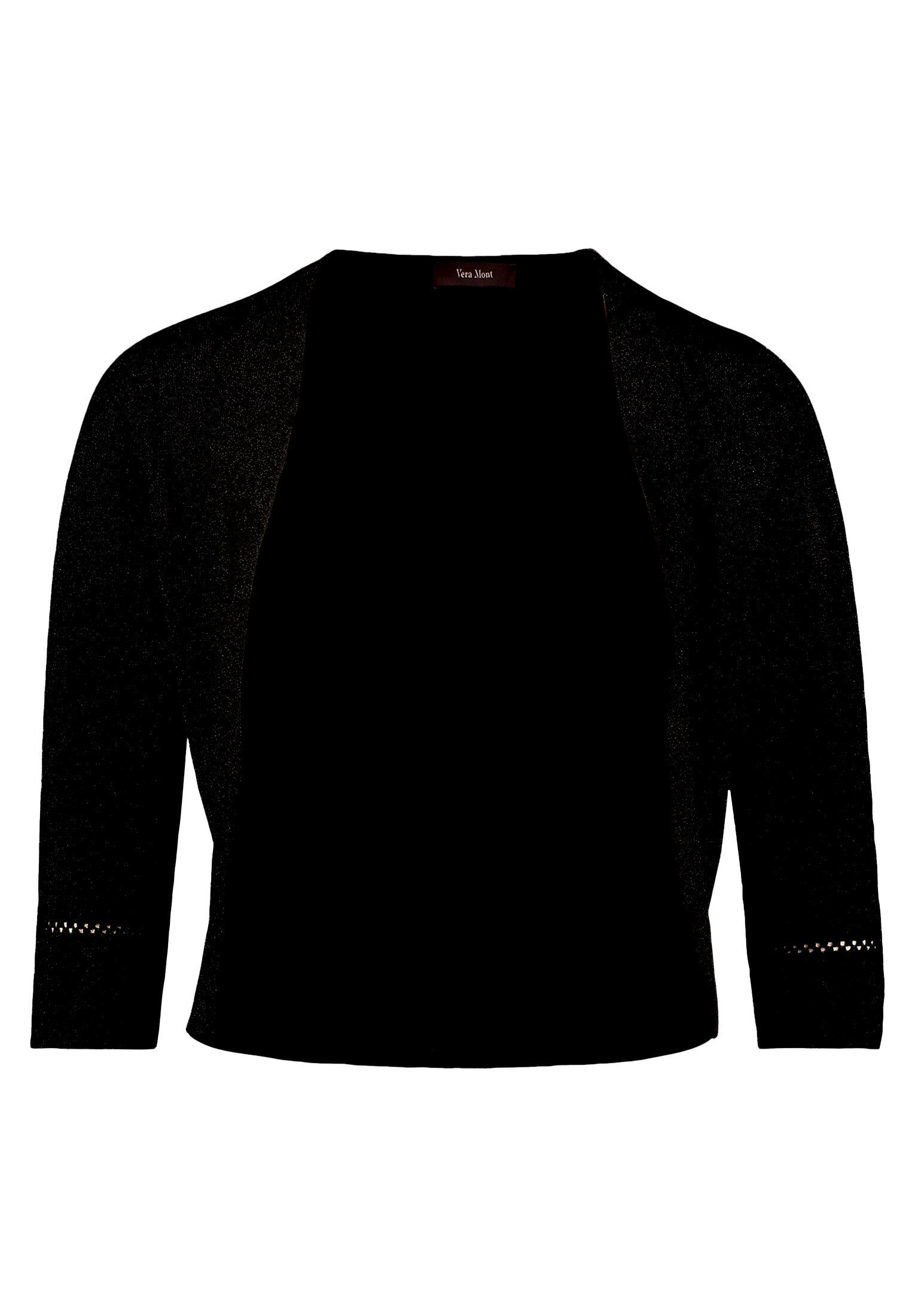 Vera Mont Strickjacke Damen ohne Verschluss (1-tlg) Glitzer