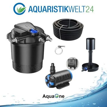 Aquaone Teichfilter AquaOne Teich Filteranlage Set Nr.44 CPA 20000 Druckfilter 37-180W regelbare Eco Teichpumpe Teichgröße bis 40000l Teichschlauch