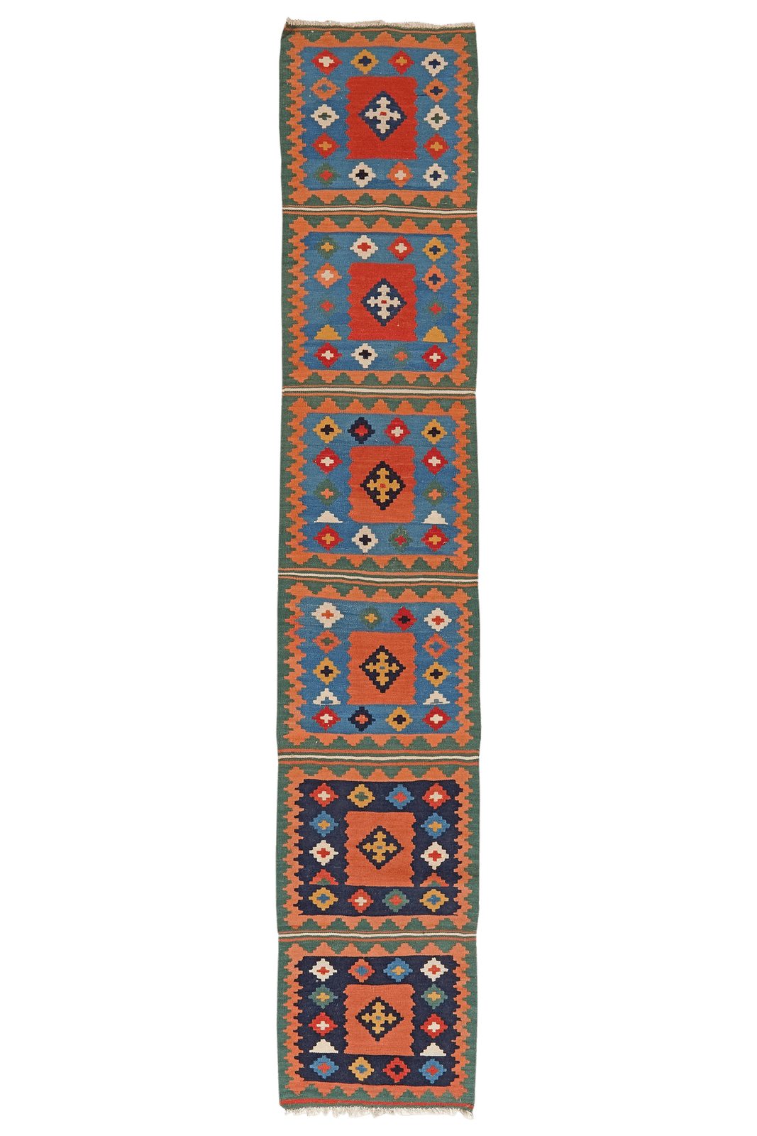 Looma Teppich Kelim Gashgai 306x53cm, rechteckig, Höhe: 5 mm, Gashgai, Schurwolle, Unikat