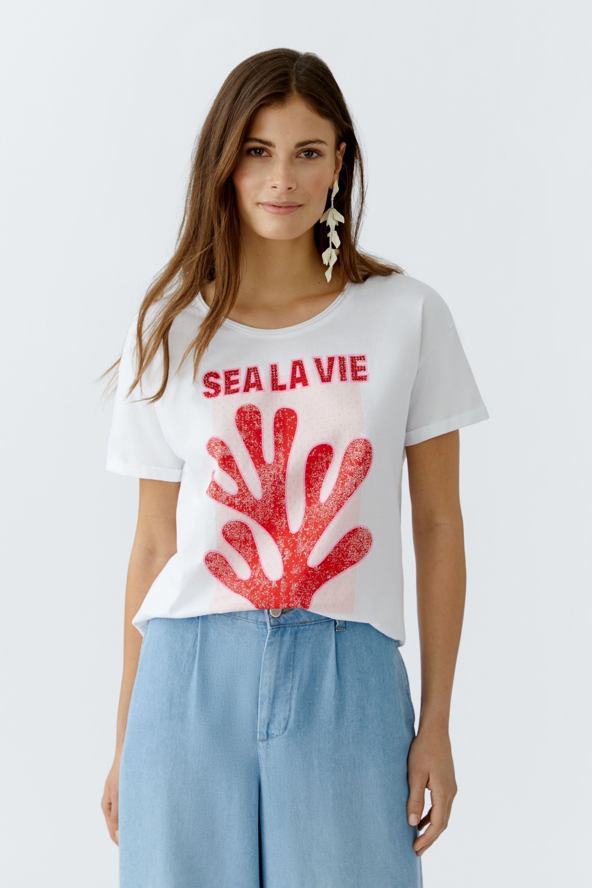 Oui T-Shirt T-Shirt 100% Biobaumwolle günstig online kaufen