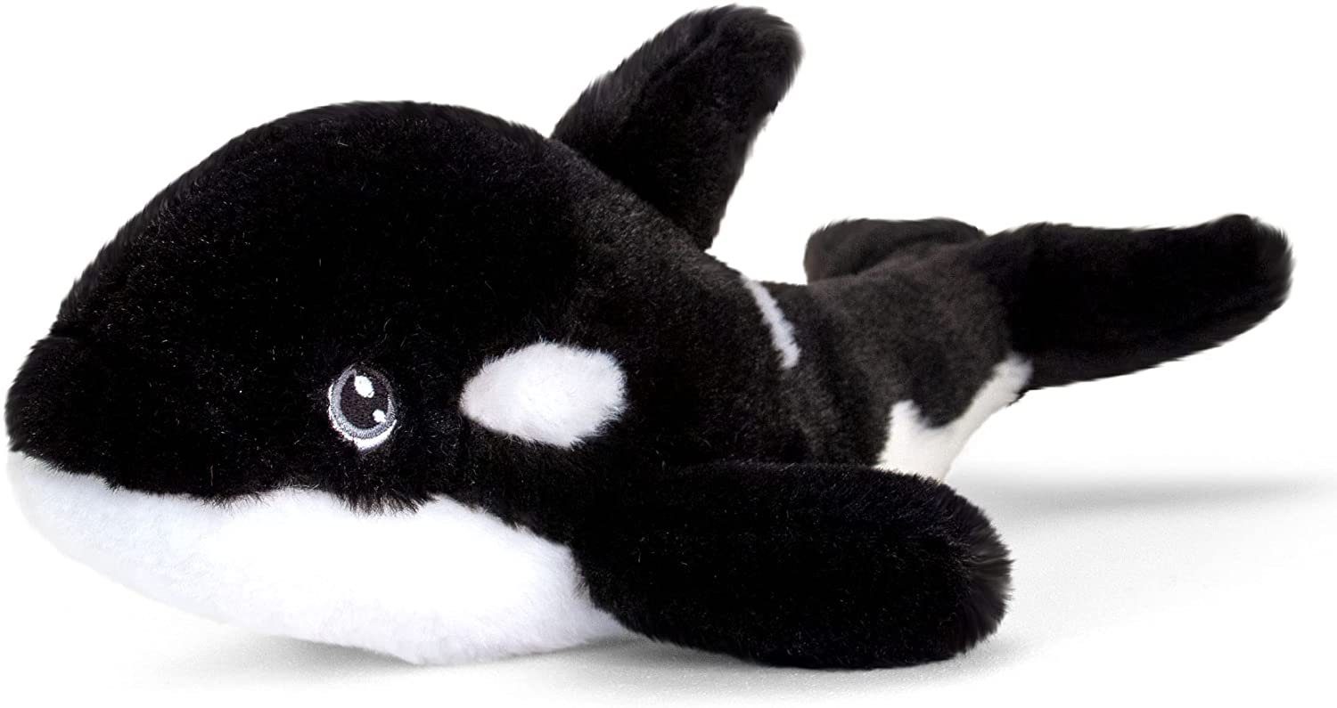 azzesso Kuscheltier Orca (1-St., 33 cm), flauschiges Stofftier, Schwarz Weiß, Plüsch