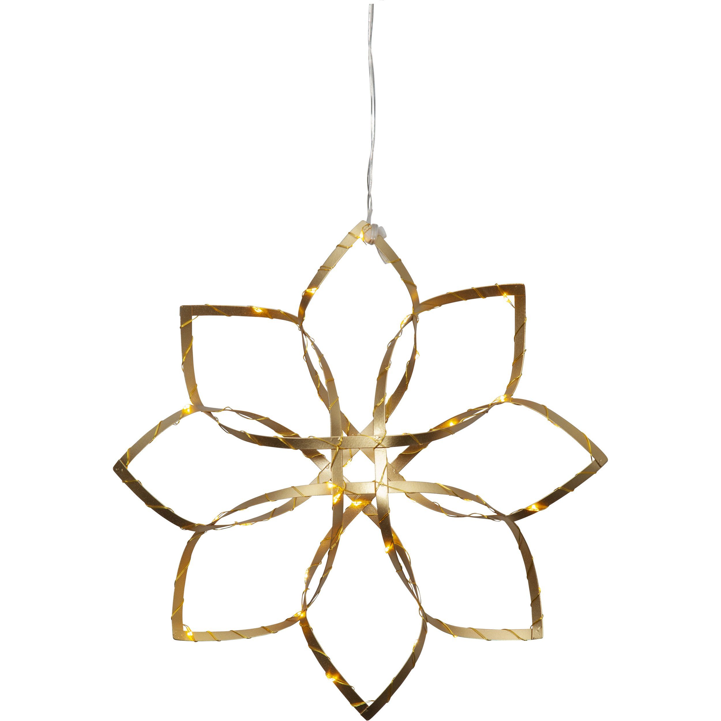EGLO Dekoobjekt Amaze, LED Fensterdeko Stern Gold Warmweiß Weihnachtsdeko Hängend