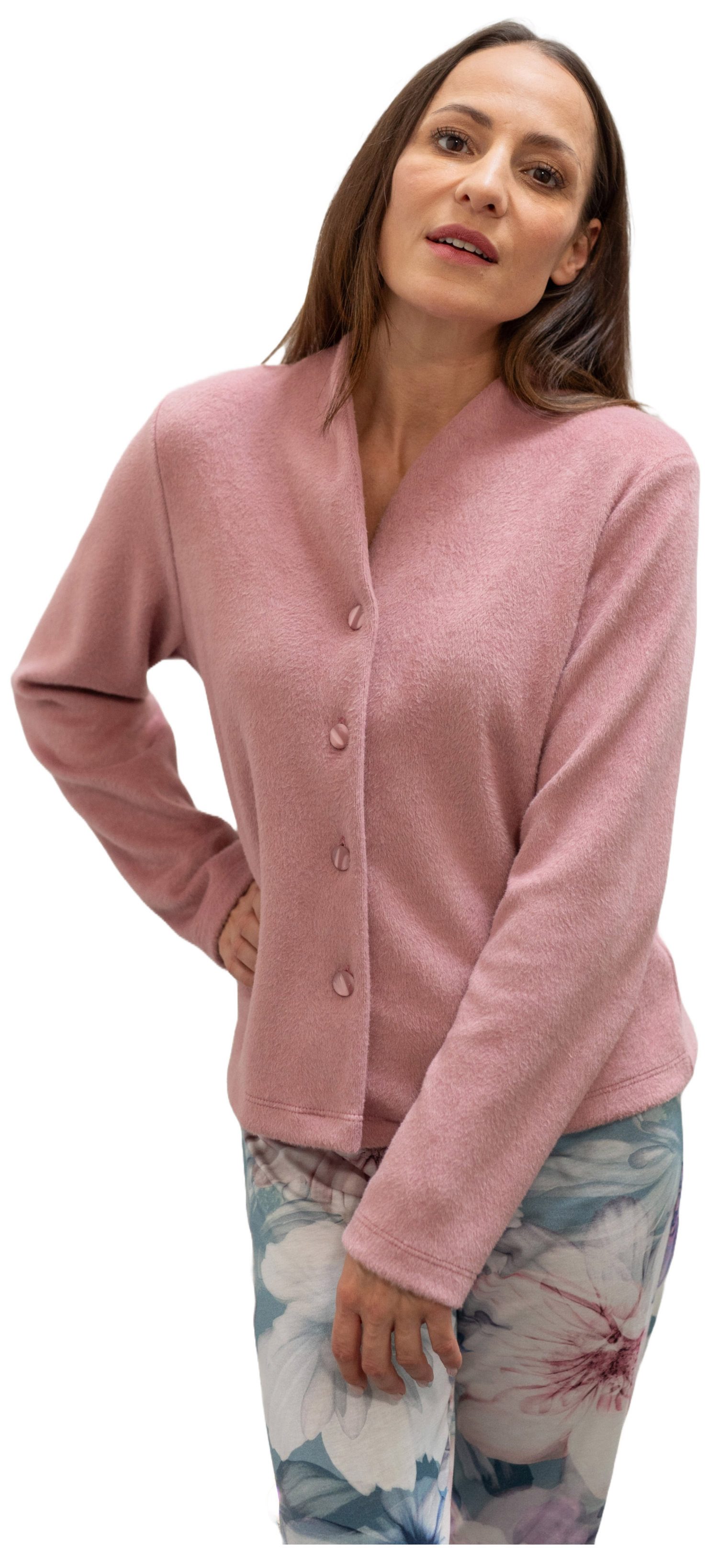 HUTSCHREUTHER Strickjacke Damen Bettjäckchen (1-tlg) Kuschelige günstig online kaufen
