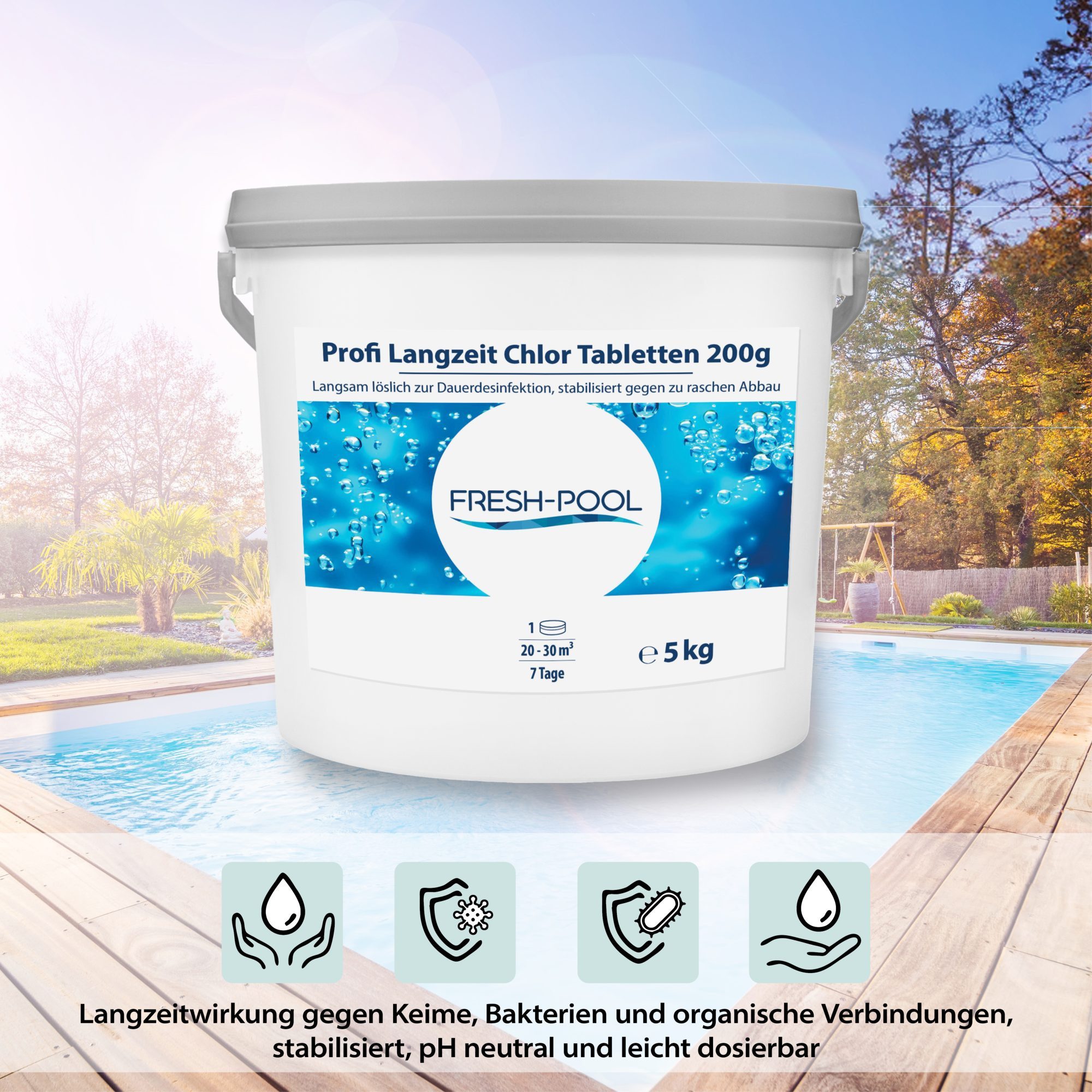 Fresh-Pool Poolpflege Profi Langzeit Chlor Tabletten günstig online kaufen