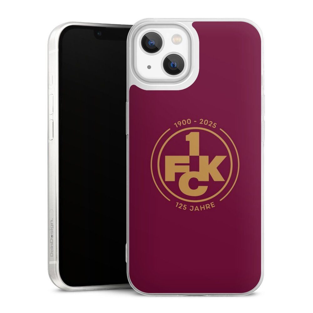 DeinDesign Handyhülle 1. FC Kaiserslautern 1. FCK 125 Jahre 1. FCK 125. Jubiläum, Apple iPhone 13 Slim Case Silikon Hülle Ultra Dünn Schutzhülle