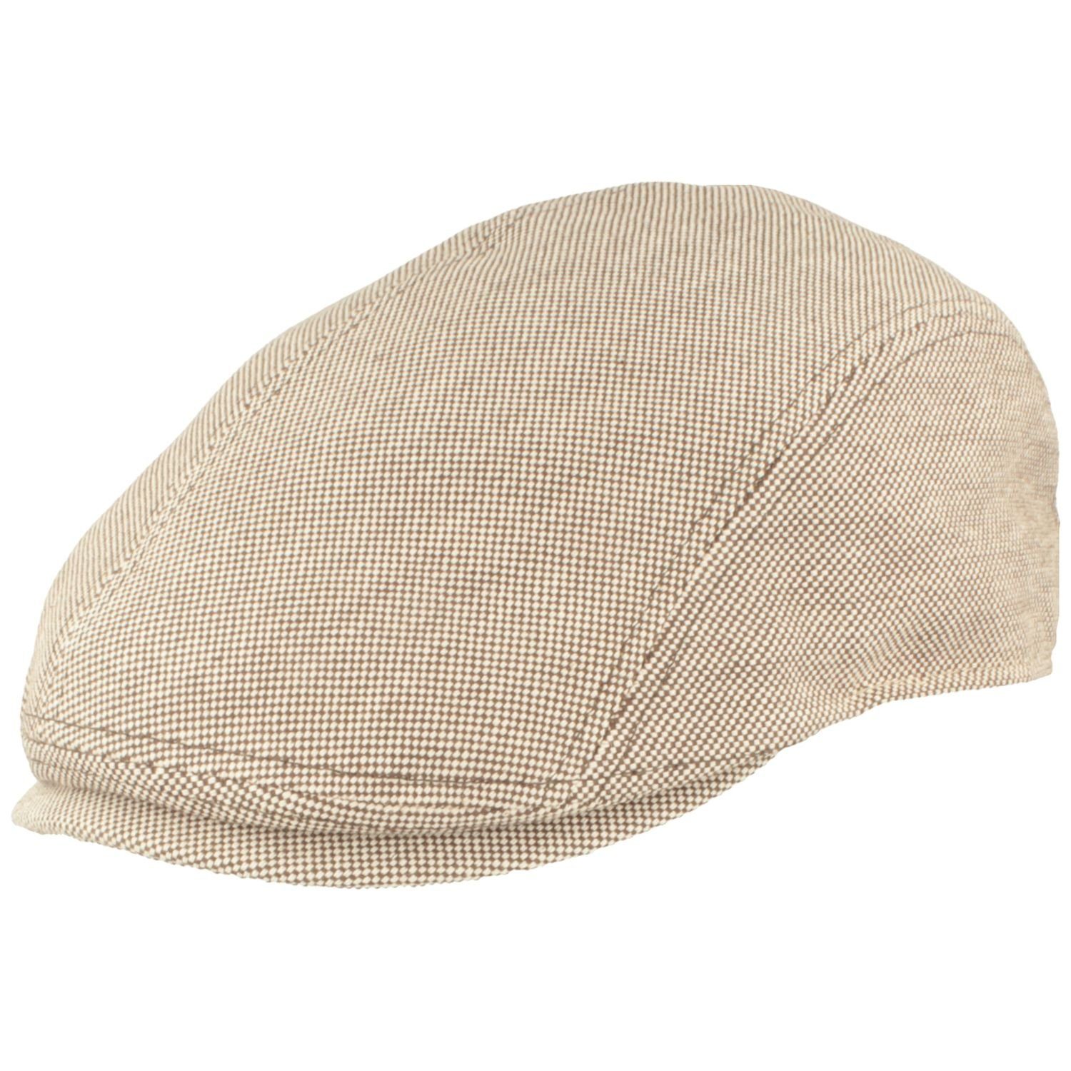 Bullani Schiebermütze Sommer-Mütze aus 100% Baumwoll-Strukturstoff 533 braun mel.