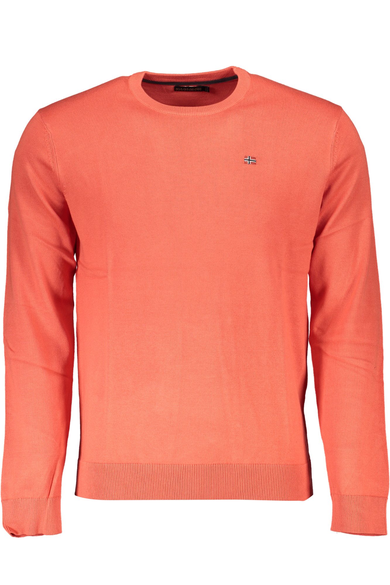 Napapijri Strickpullover Roter Herren Pullover: Regular Fit Langarmshirt mit Stickerei