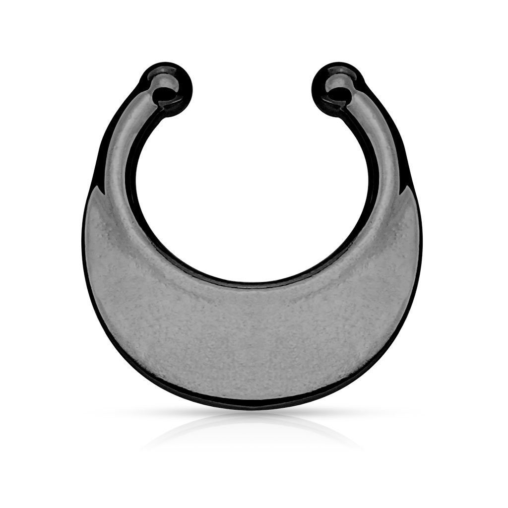 Taffstyle Nasenpiercing Fake Septum Piercing Ring Clip On Schild Design Chirurgenstahl Vintage (Universal Fake Piercing im markanten Schild Design ohne Stechen)