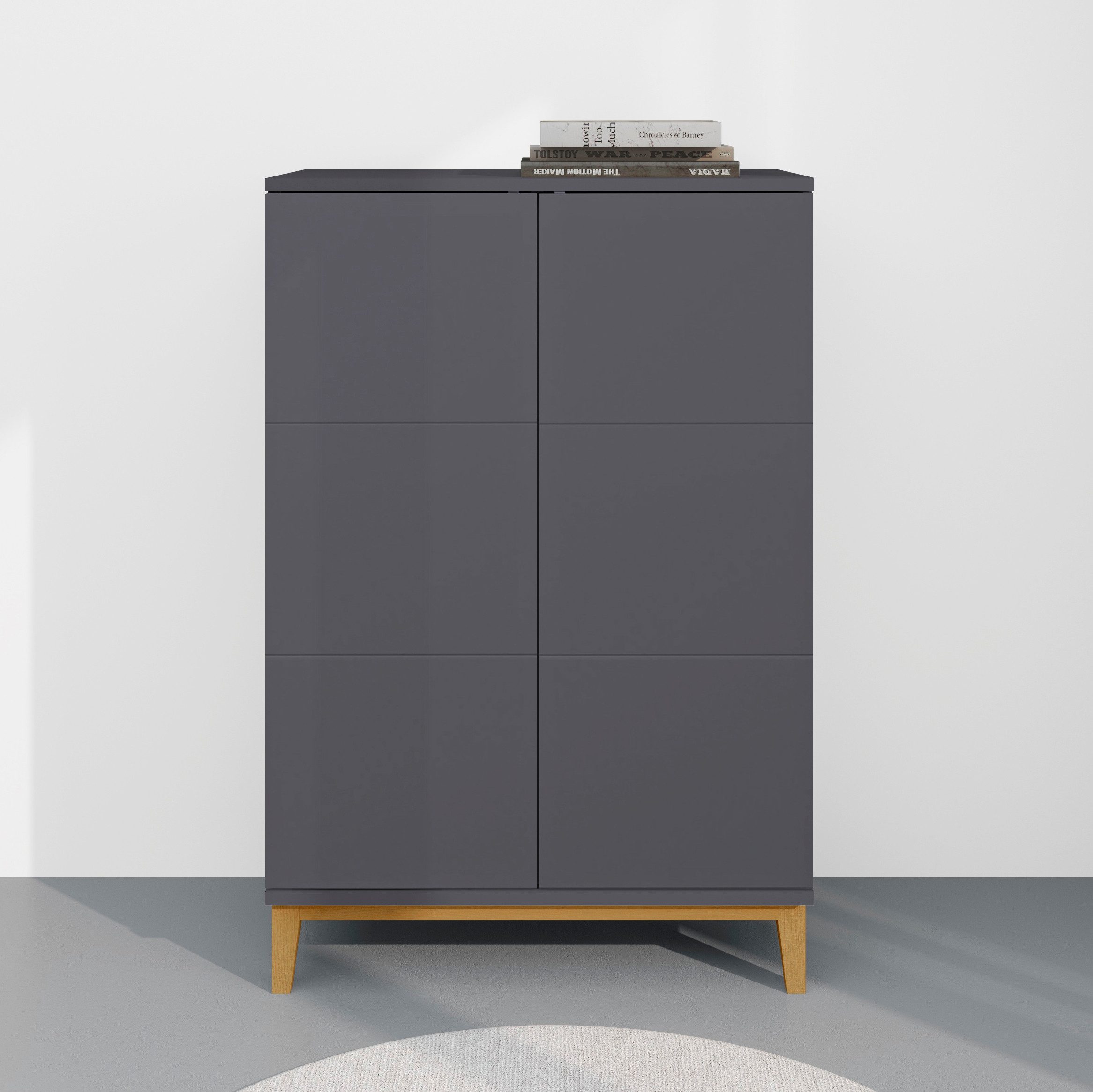OTTO home Highboard Maryd (1 St), Hochkommode mit Untergestell in Holzoptik