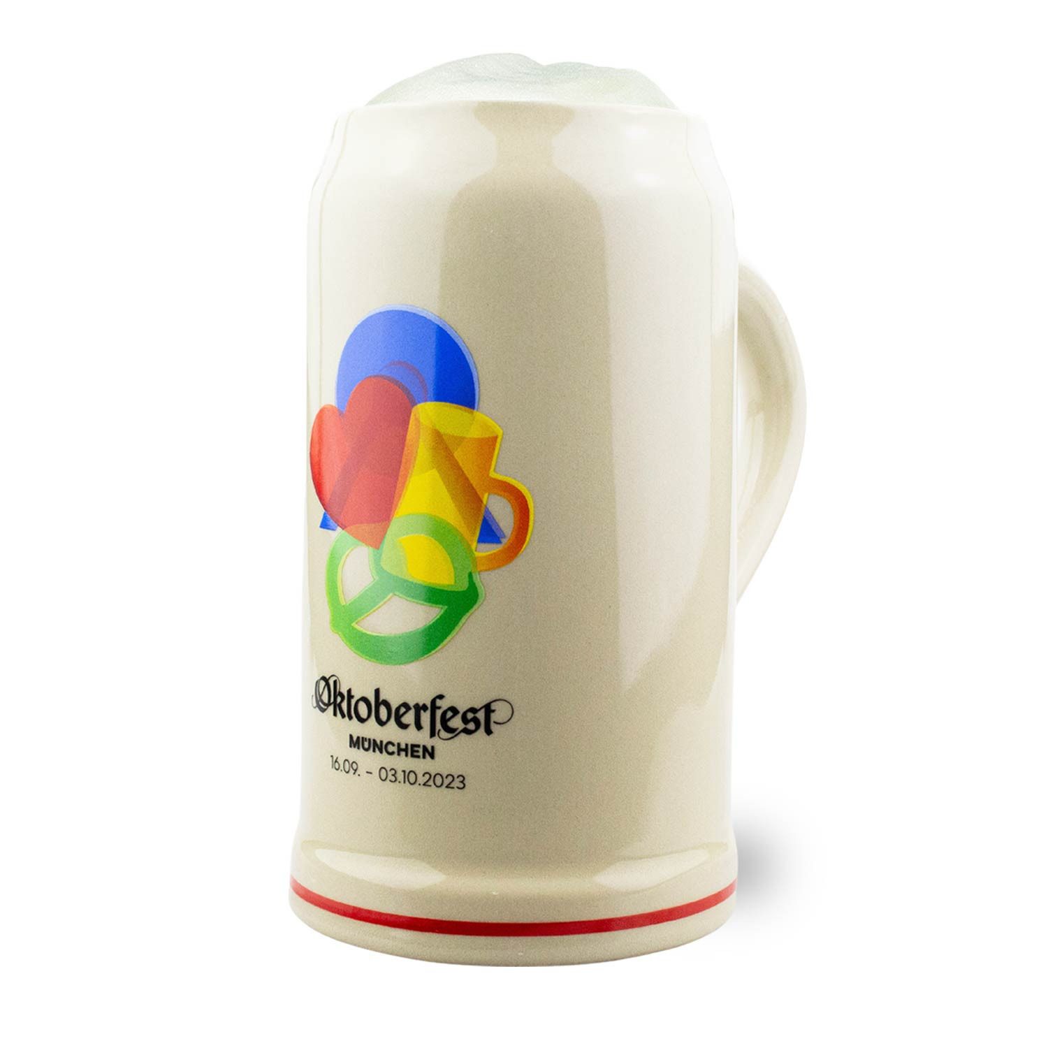 Bierkrug Offizieller Oktoberfestkrug 2023 • Wiesn Jahreskrug • 1,0 Liter