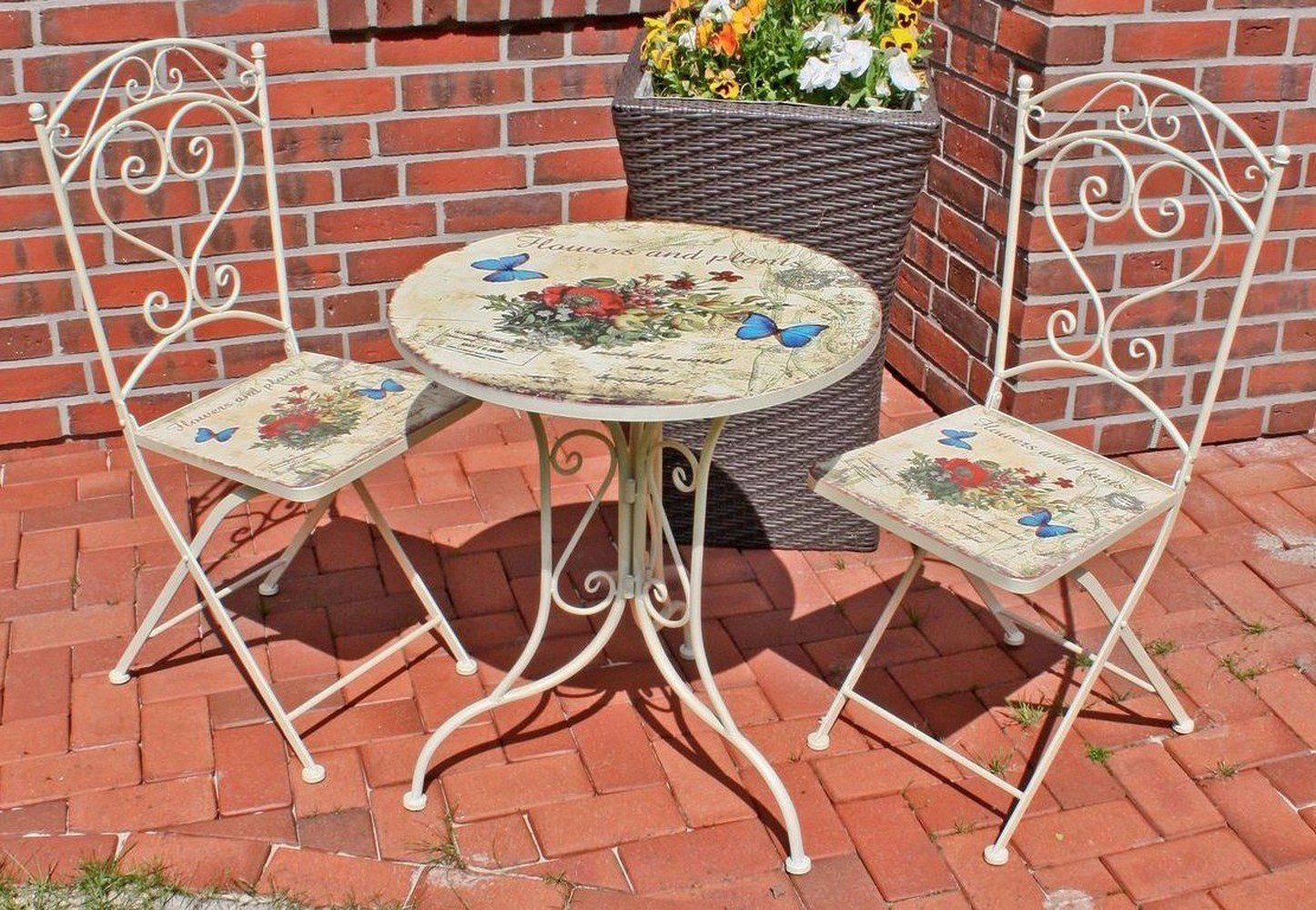 Gartentrends Garten-Essgruppe Floral, (H: 70,5 cm, günstig online kaufen