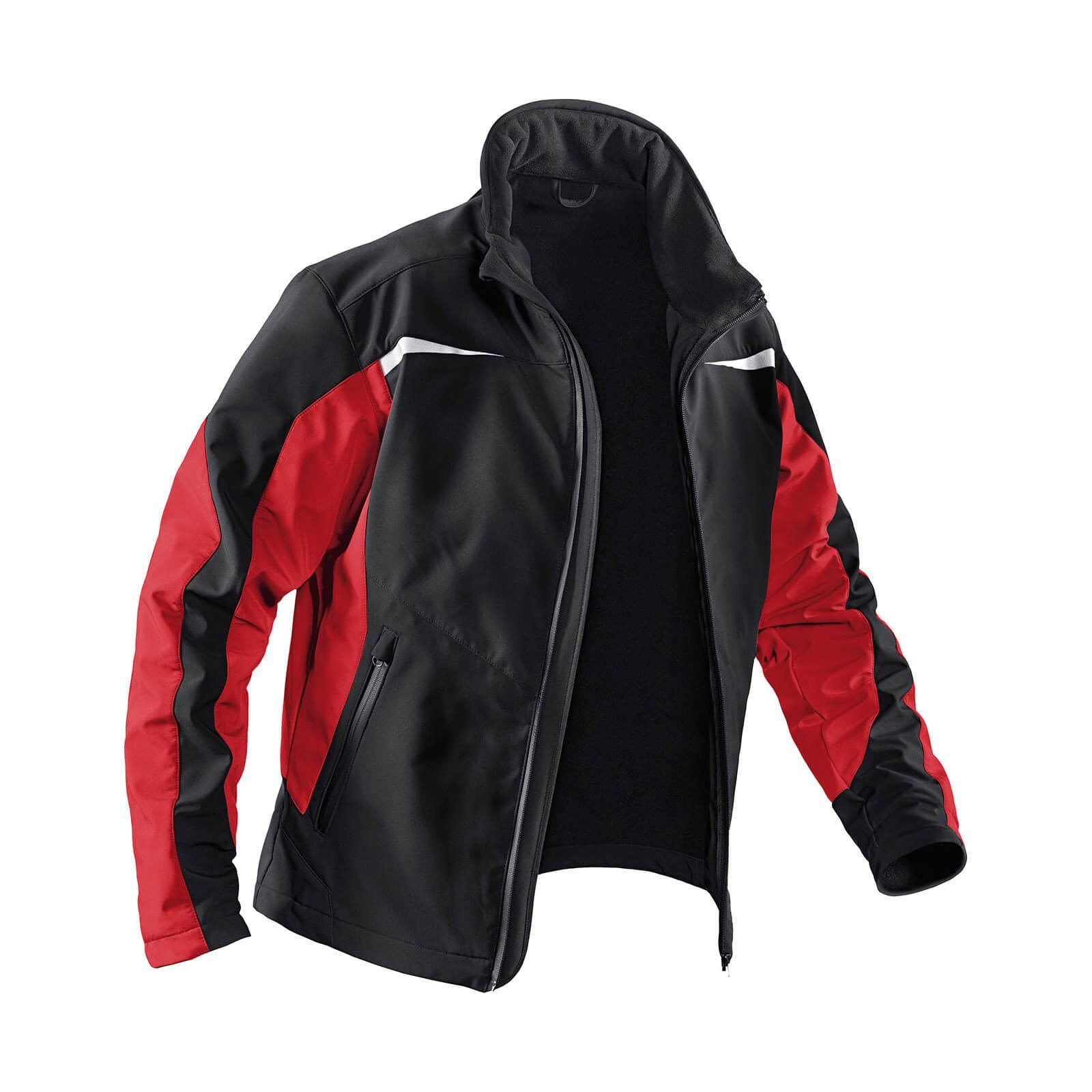 Softshelljacke Kübler Softshell Jacke schwarz/mittelrot