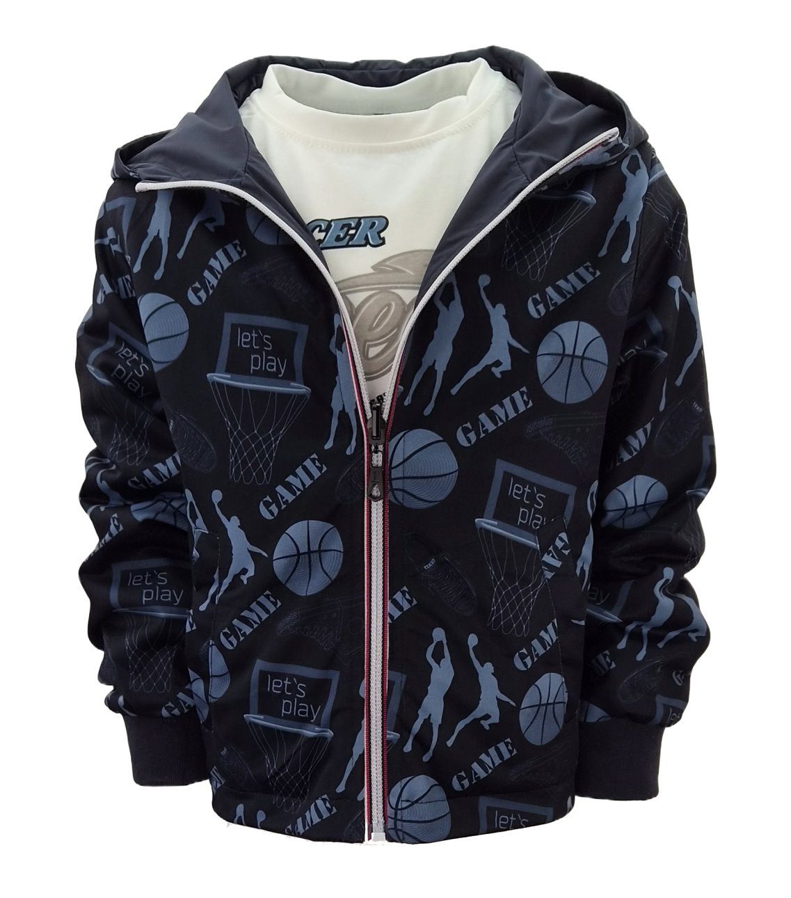 Fashion Boy Wendejacke Jacke Wendejacke Übergangsjacke Kinder JH3285e in Unifarben – Bild 2 von 4