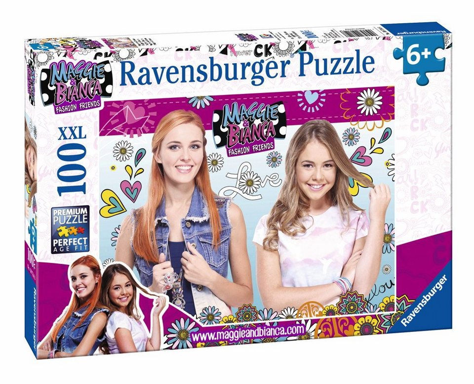 Ravensburger Puzzle 100 Teile Ravensburger Kinder Puzzle XXL Maggie und  Bianca 10714, 100 Puzzleteile