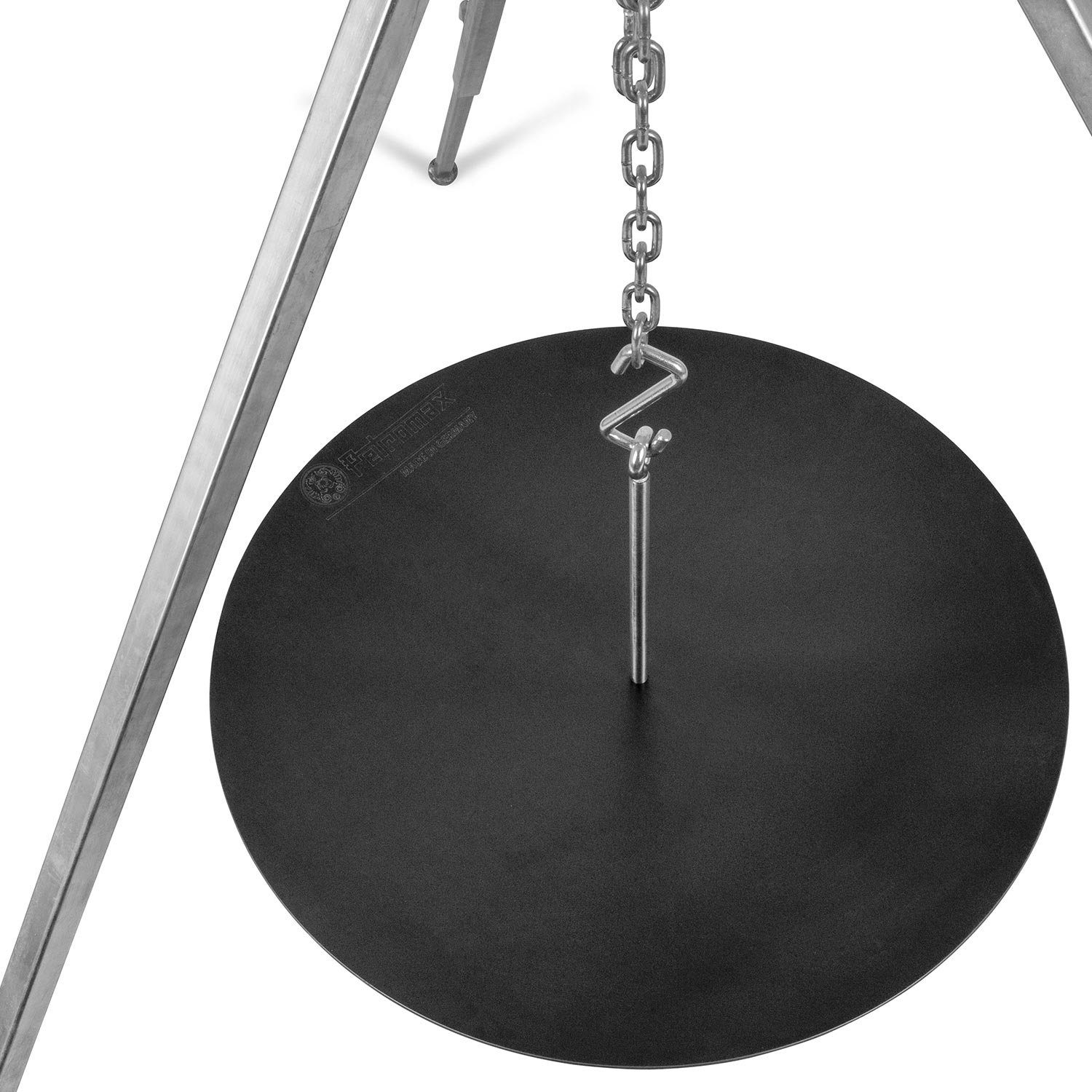 Petromax Feuerschale Hänge Feuerschale Stahl inkl. Dreibein mit Kette und Haken Ø 56 cm, (2-St), leicht und einfache Reinigung