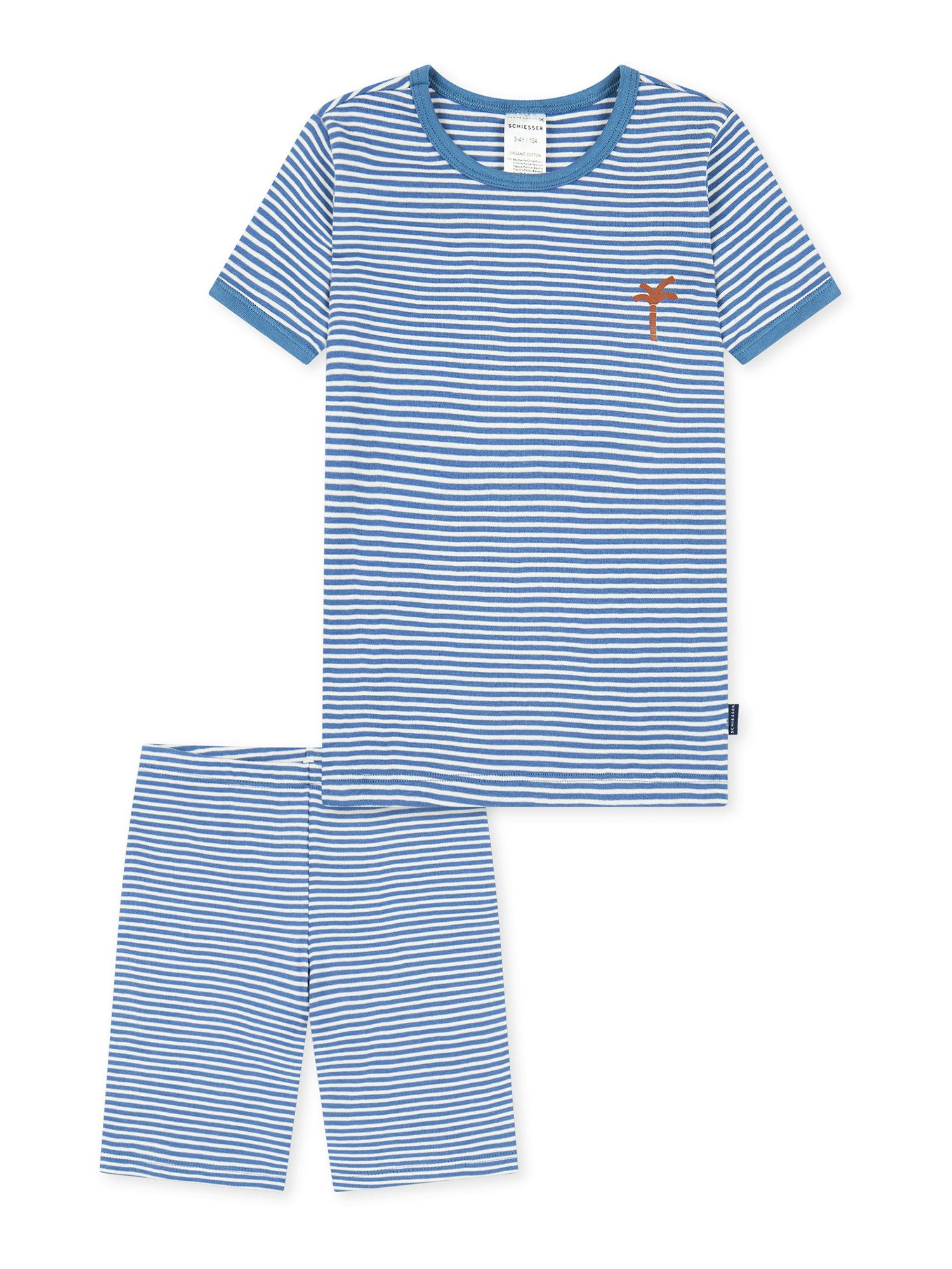 Schiesser Pyjama Natural Love (2 tlg) leichter Schlafanzug Kurz