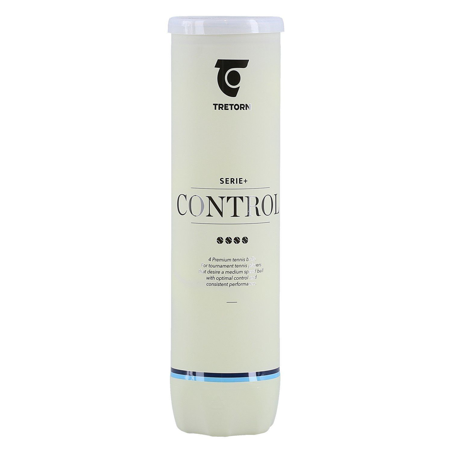 Tretorn Tennisball Serie+ Plus Control (weicher Kautschukkern) gelb 4er Dose