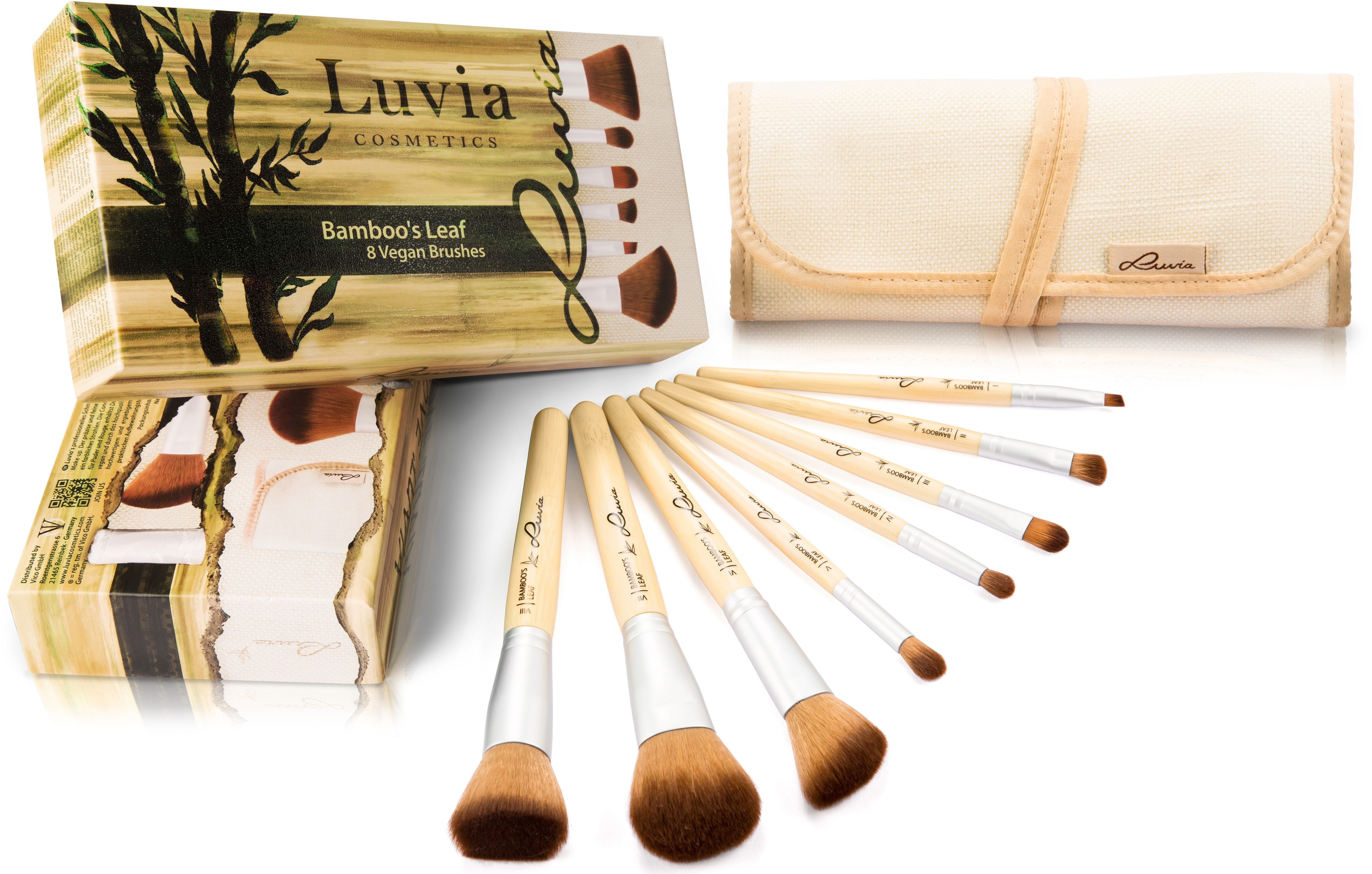 Luvia Cosmetics Kosmetikpinsel-Set Bamboo's Leaf, 8 tlg., vegan